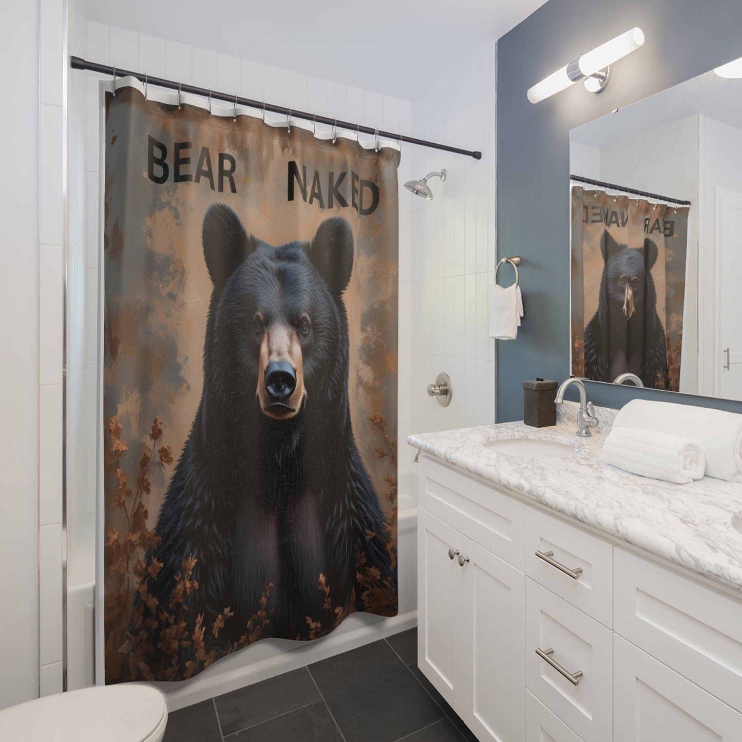 Bear Naked Shower Curtain