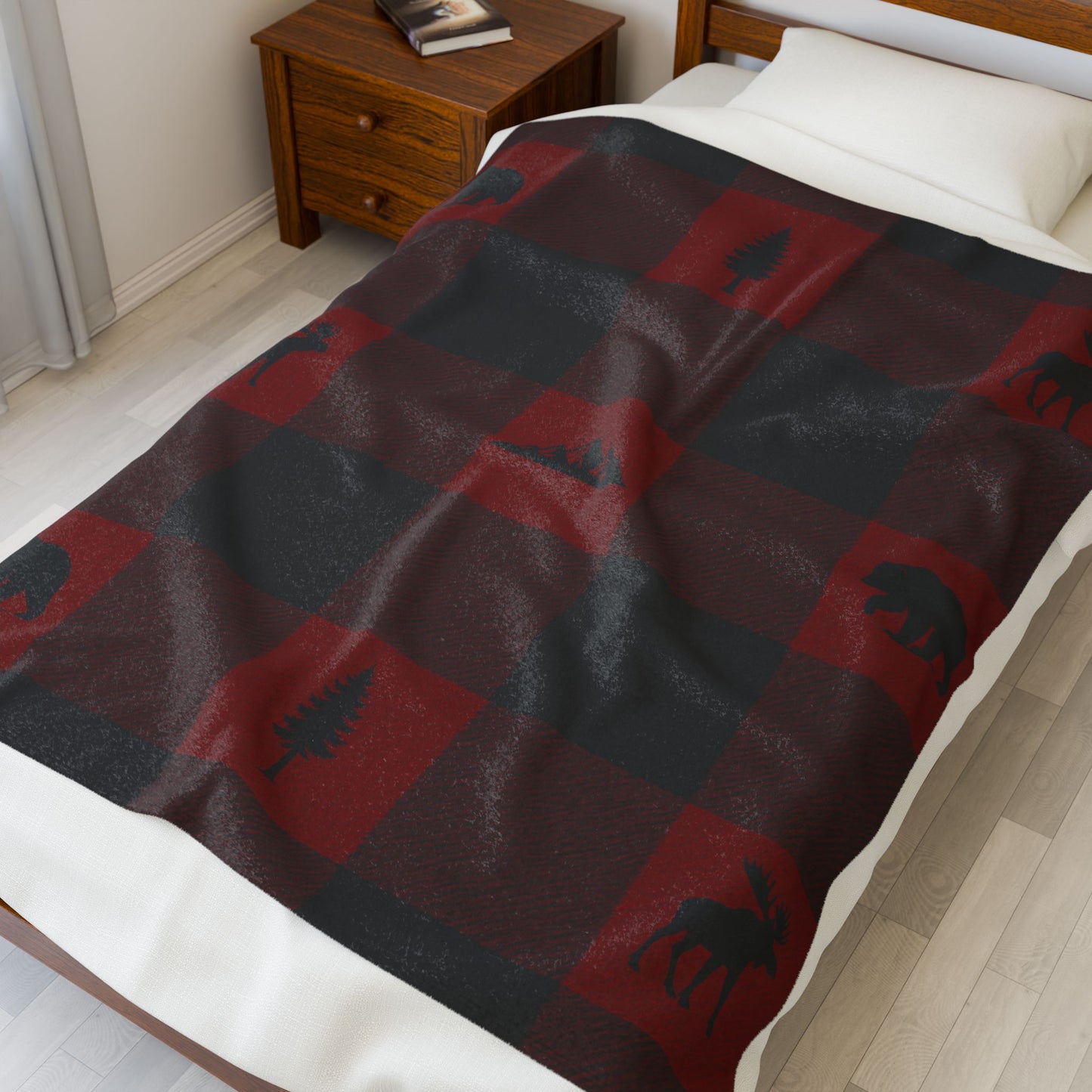 Cozy Cabin Velveteen Blanket