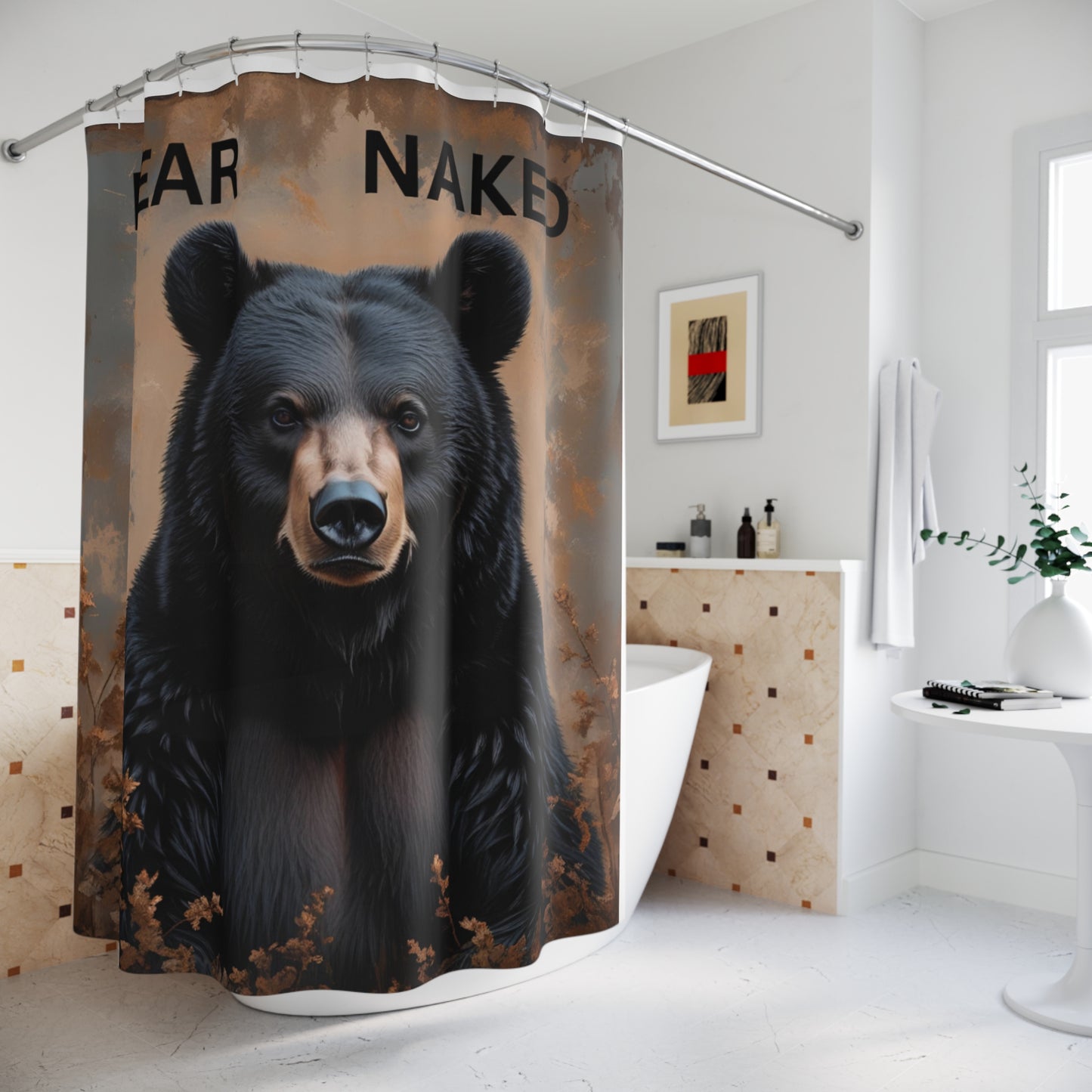 Bear Naked Shower Curtain