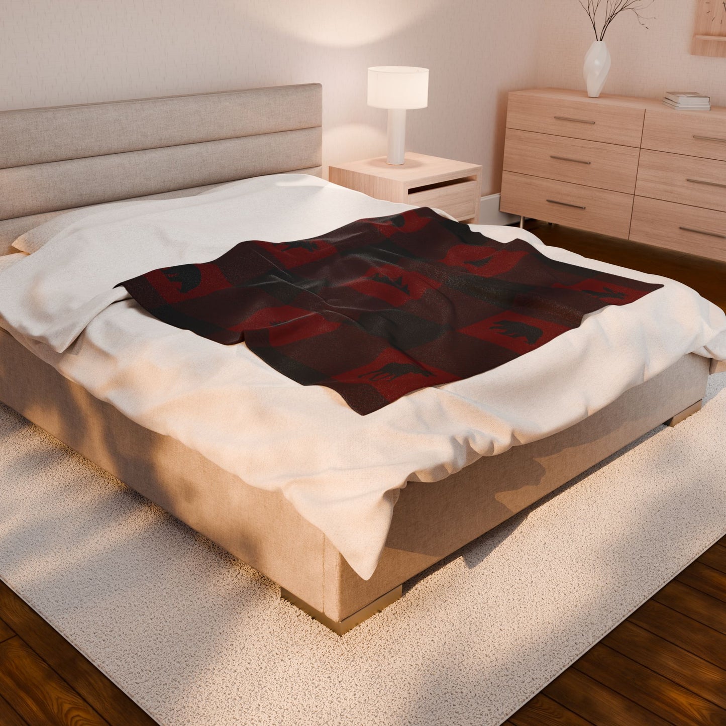 Cozy Cabin Velveteen Blanket