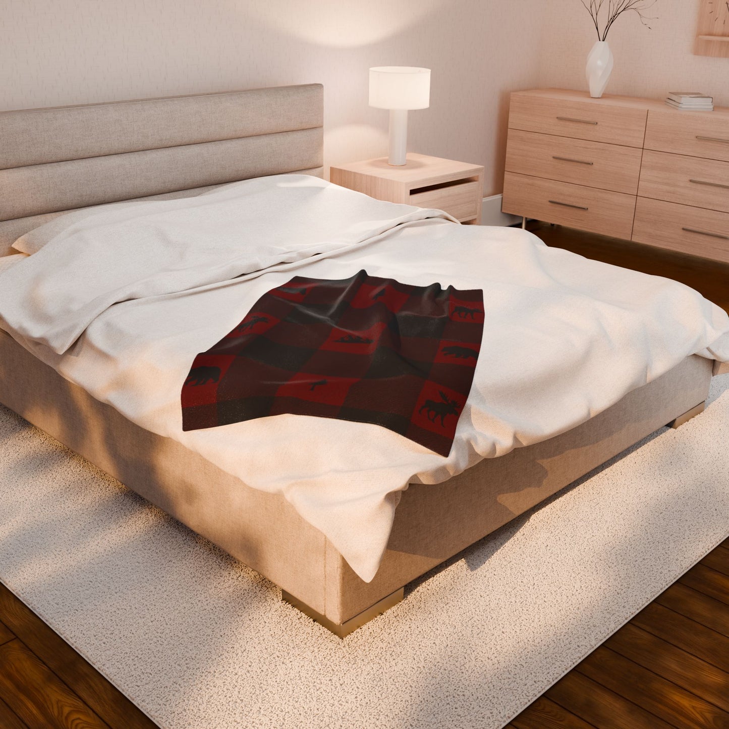 Cozy Cabin Velveteen Blanket
