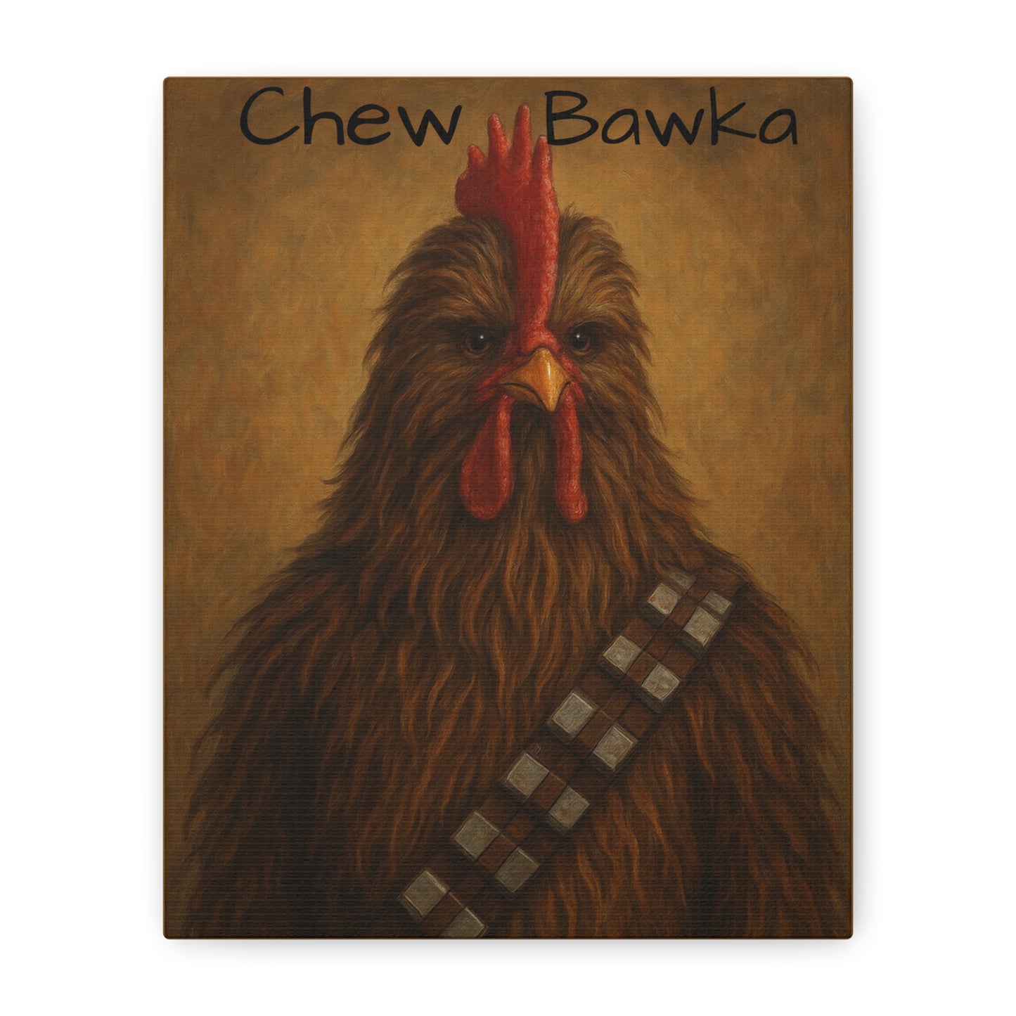 Canvas Print - Chew Bawka Chicken Costume Artwork