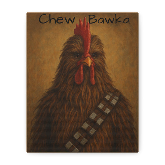 Canvas Print - Chew Bawka Chicken Costume Artwork
