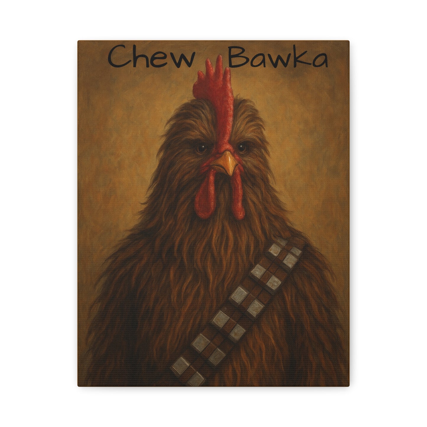 Canvas Print - Chew Bawka Chicken Costume Artwork
