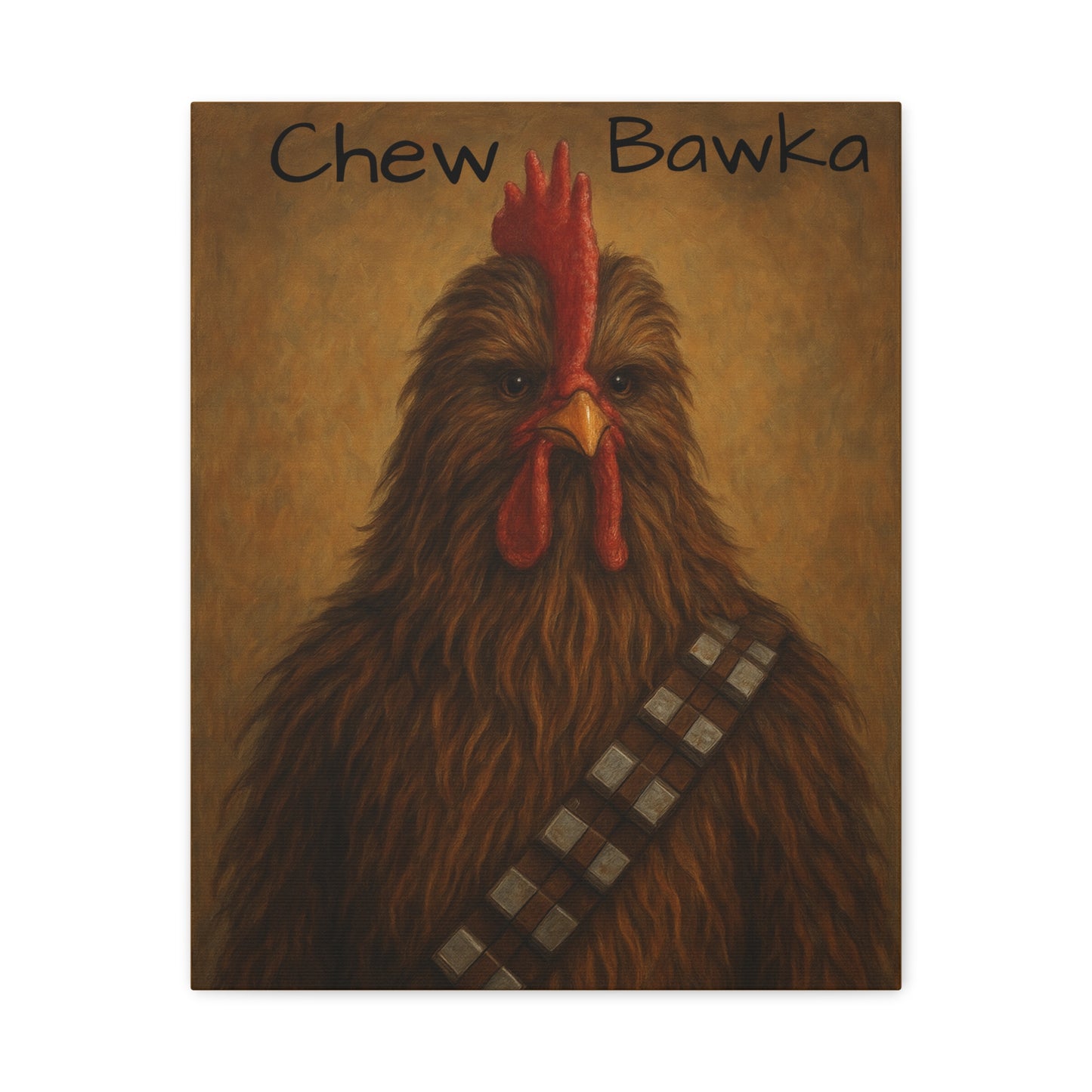 Canvas Print - Chew Bawka Chicken Costume Artwork
