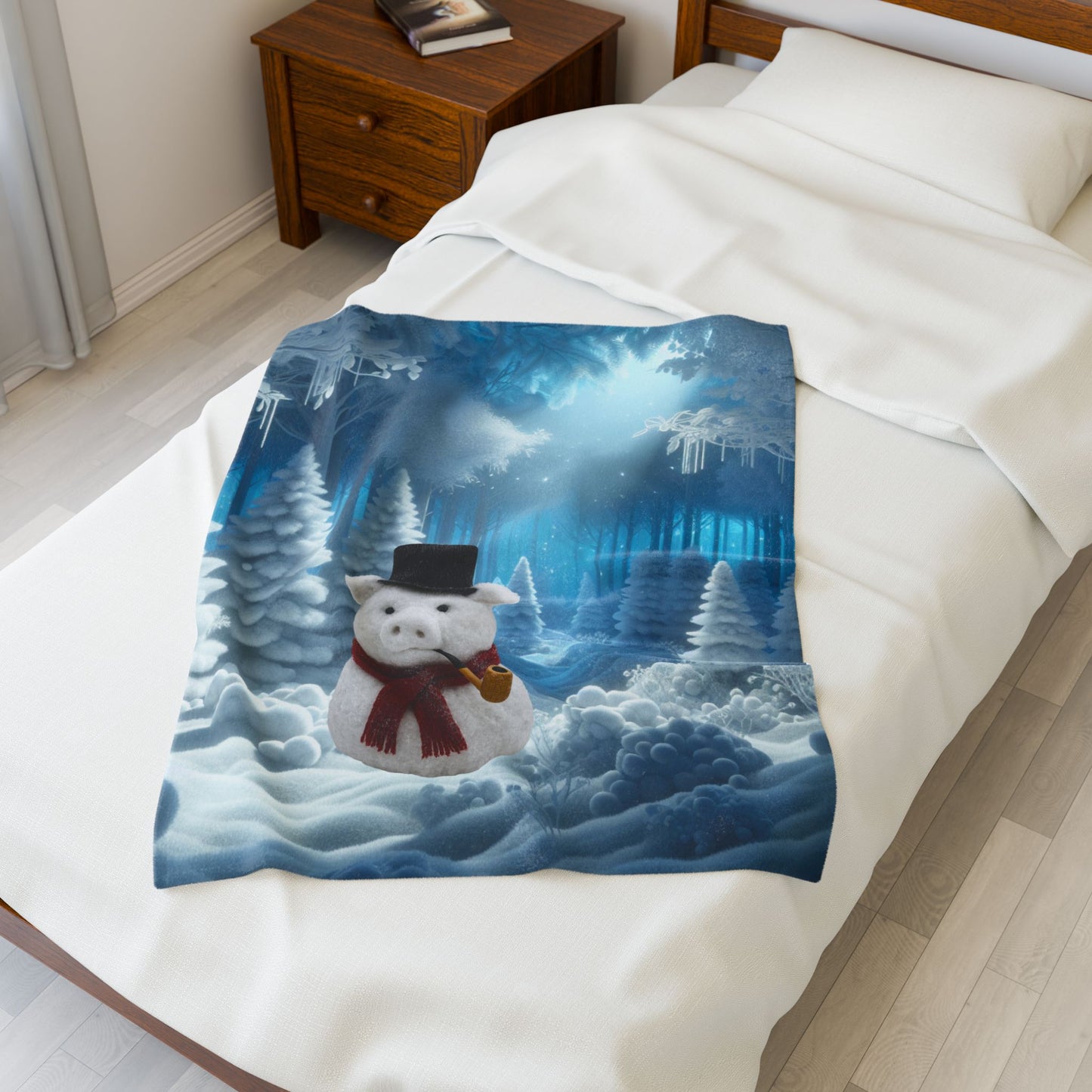 Crusty the Snow Pig Plush Blanket