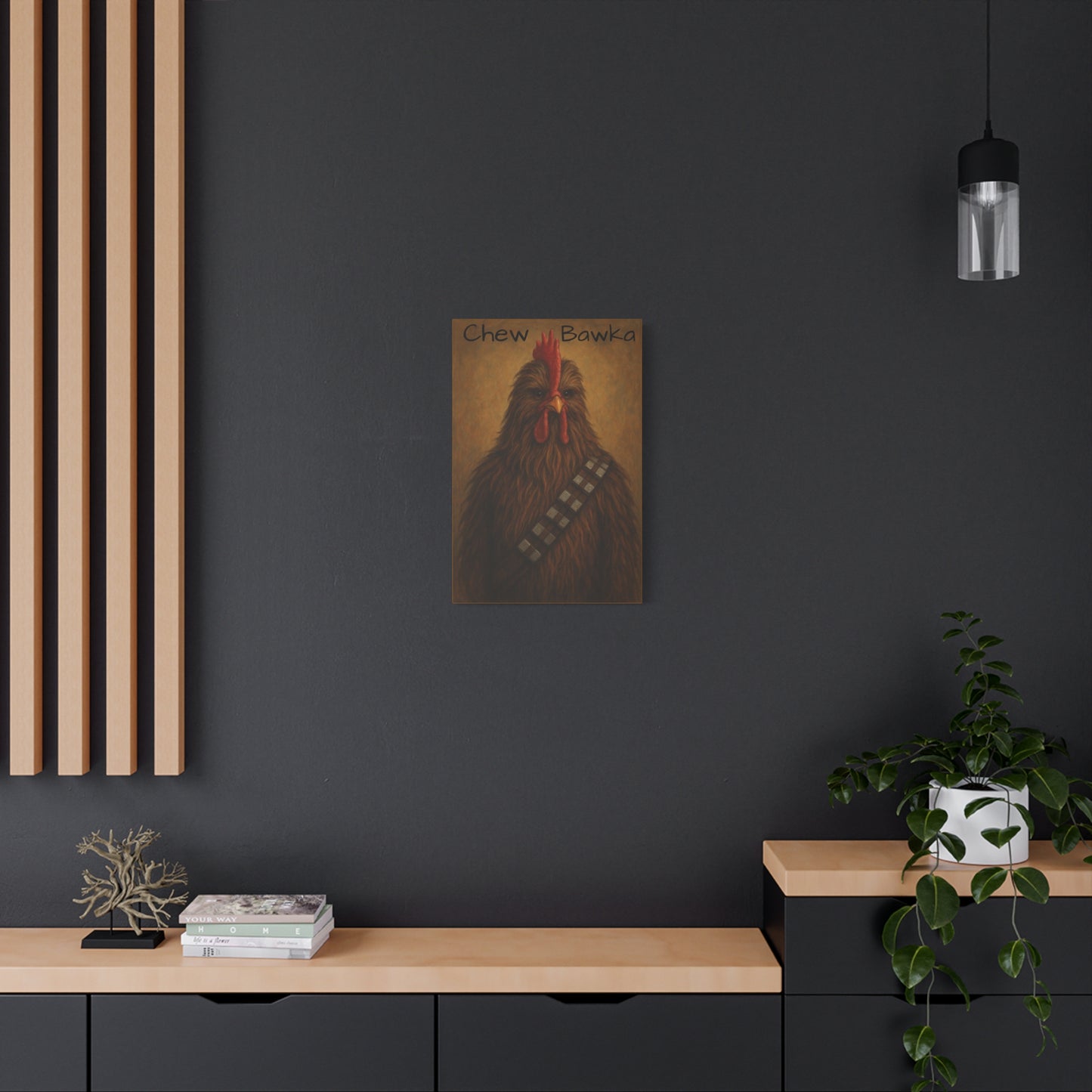 Canvas Print - Chew Bawka Chicken Costume Artwork