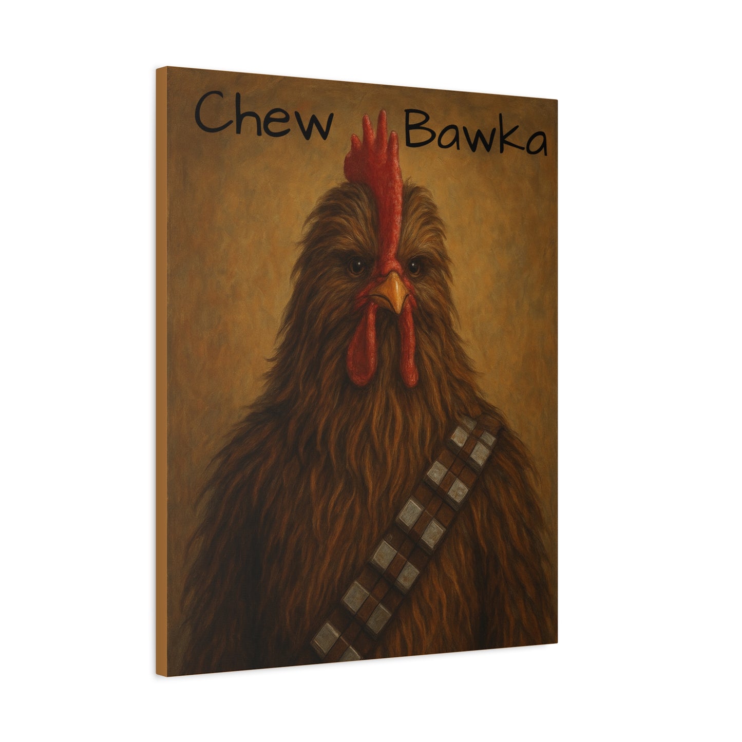 Canvas Print - Chew Bawka Chicken Costume Artwork