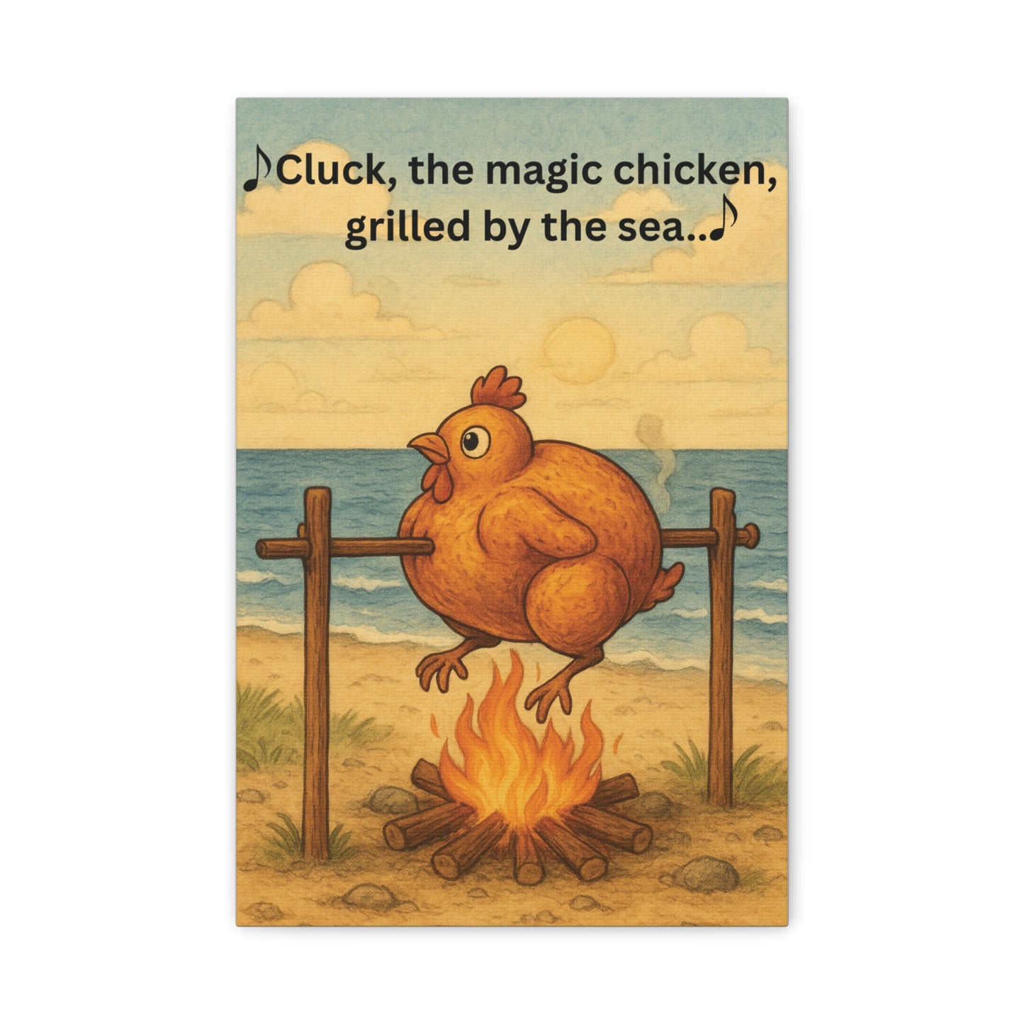 Cluck the Magic Chicken - Canvas Wall Art