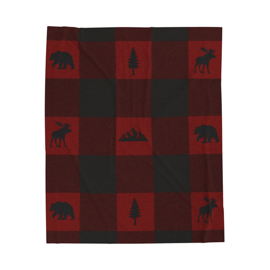 Cozy Cabin Velveteen Blanket