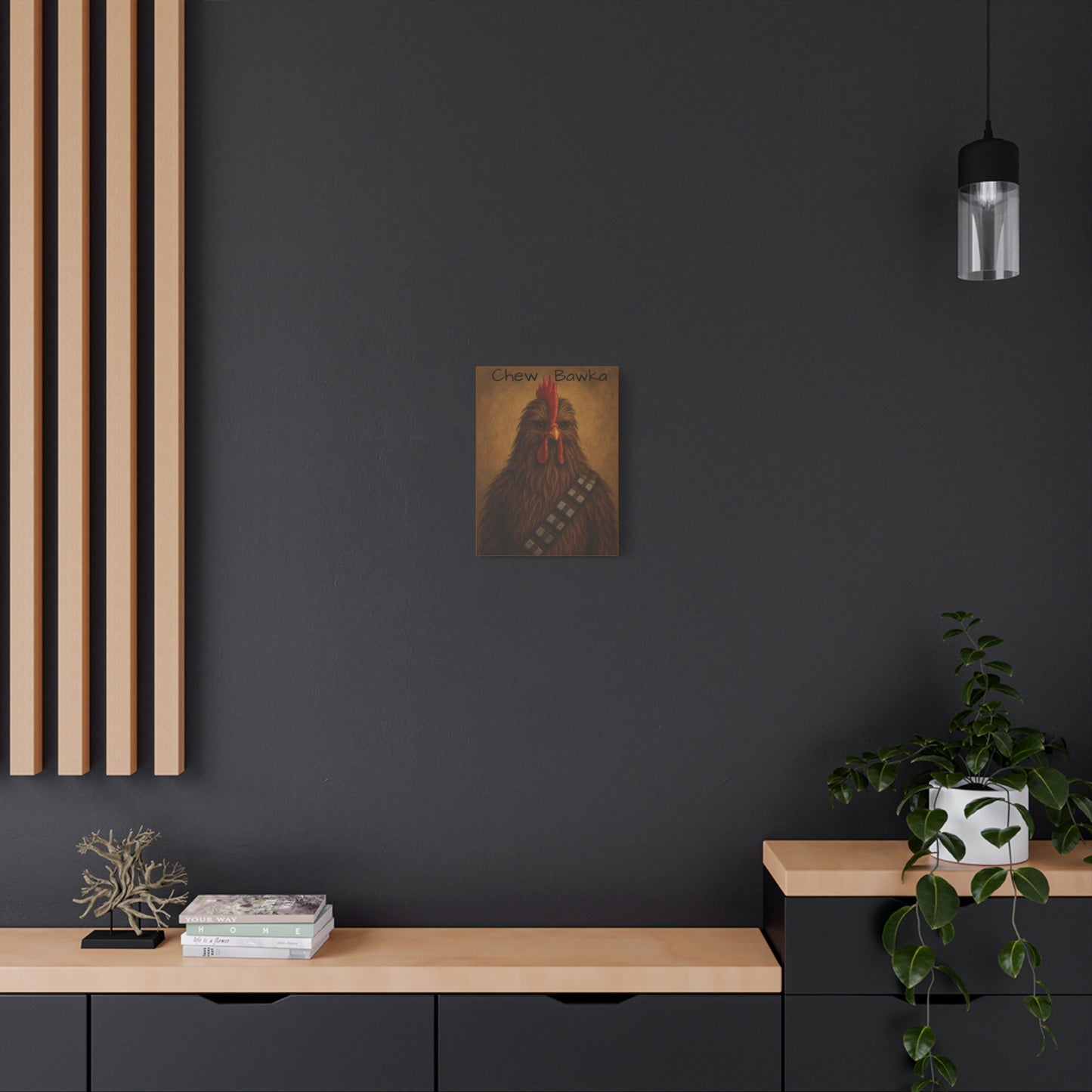Canvas Print - Chew Bawka Chicken Costume Artwork