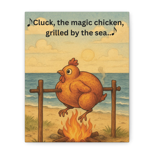 Cluck the Magic Chicken - Canvas Wall Art
