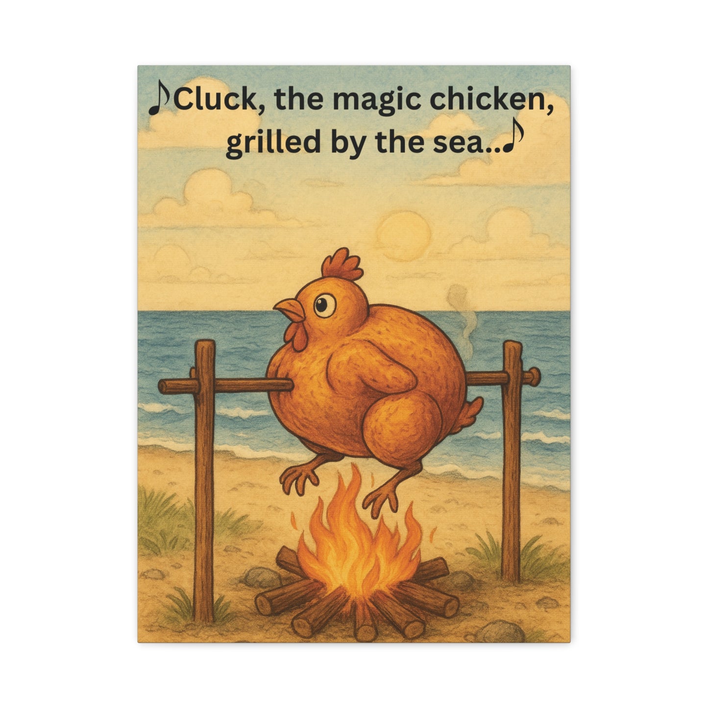 Cluck the Magic Chicken - Canvas Wall Art