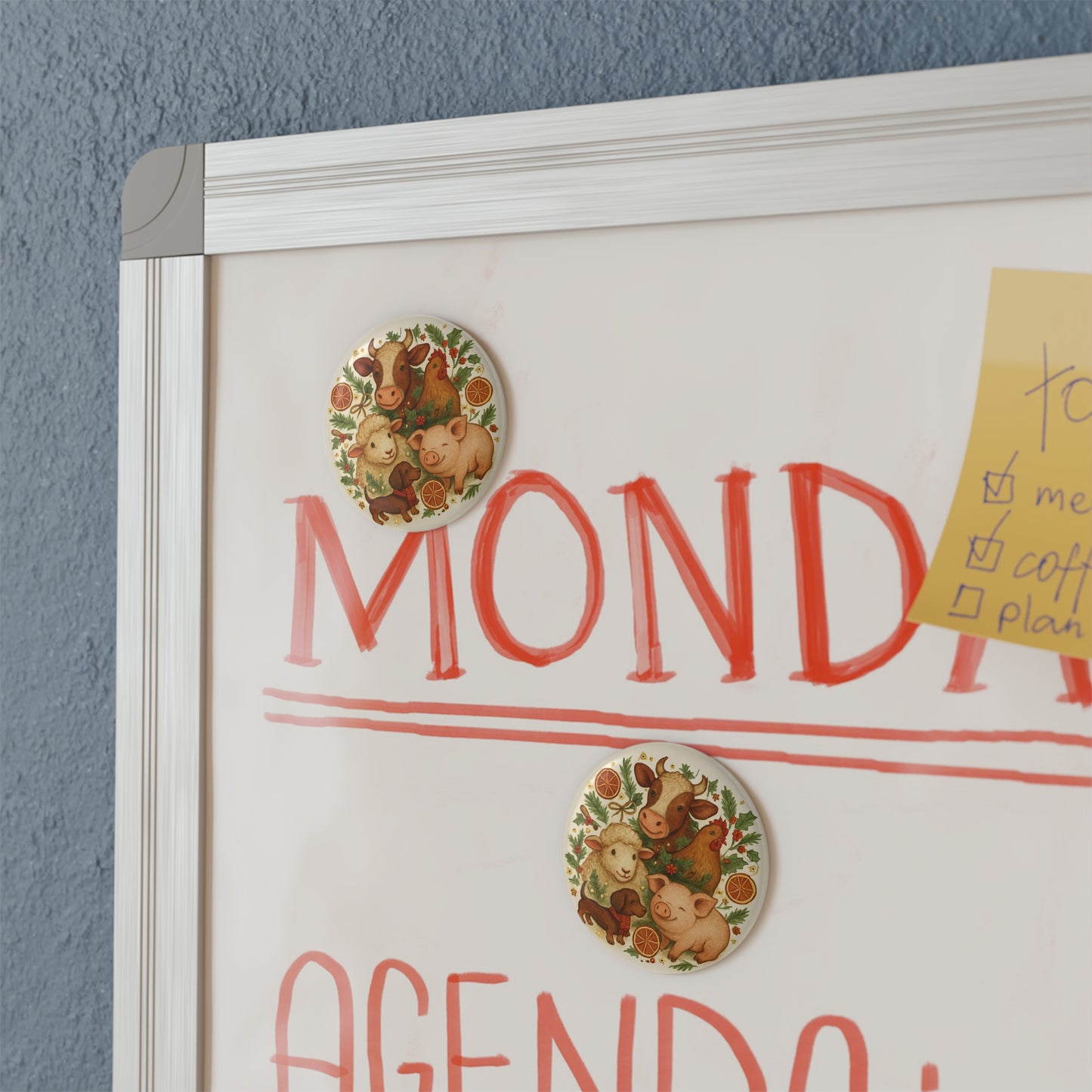 Holiday Animal Button Magnets