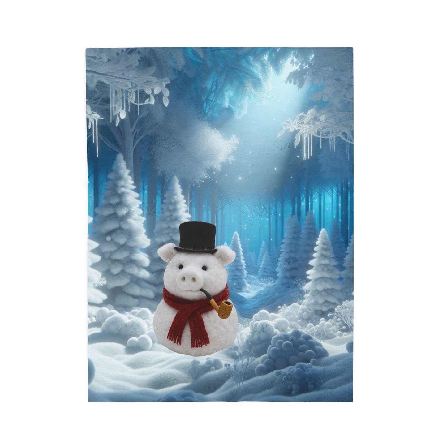 Crusty the Snow Pig Plush Blanket