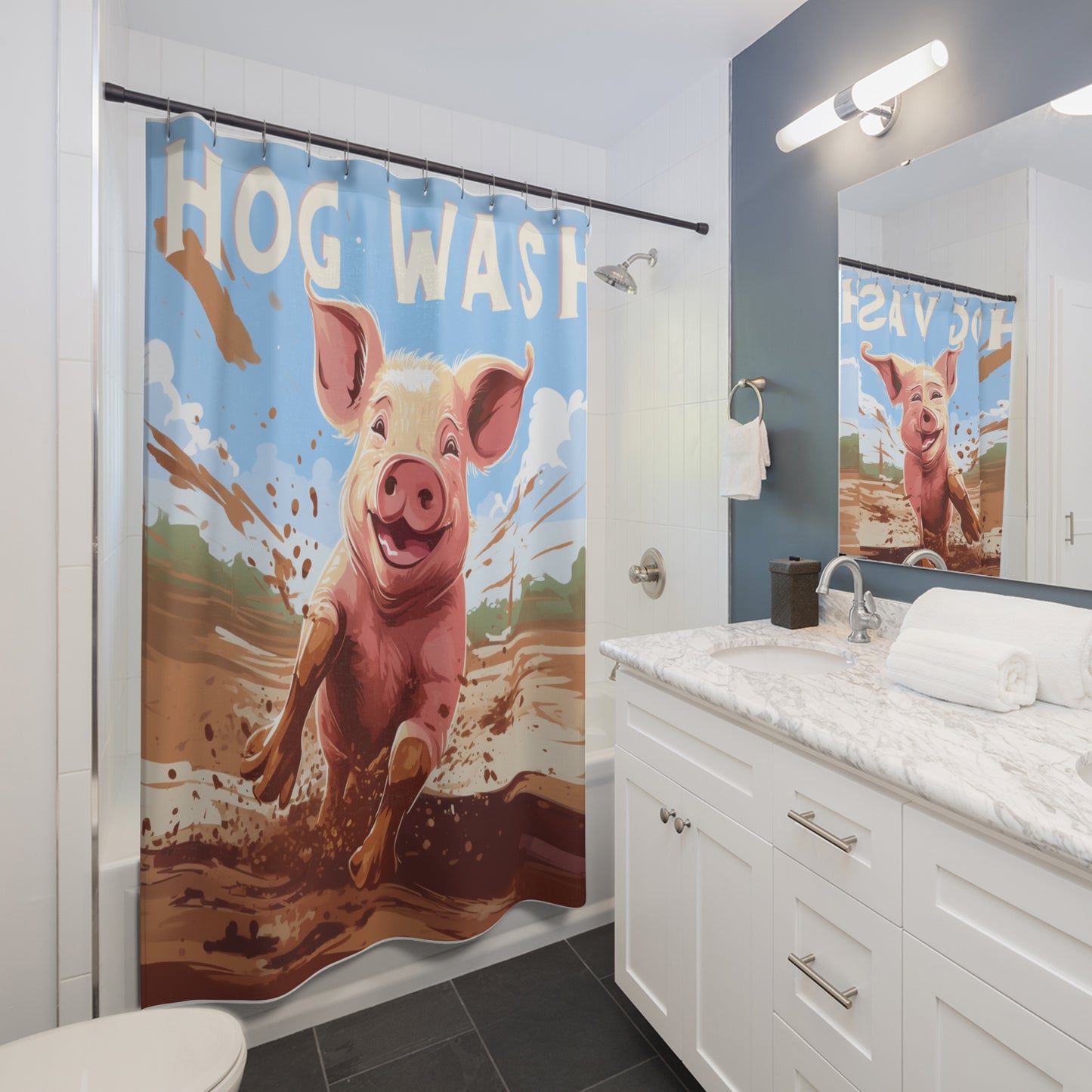 Hog Wash Shower Curtain