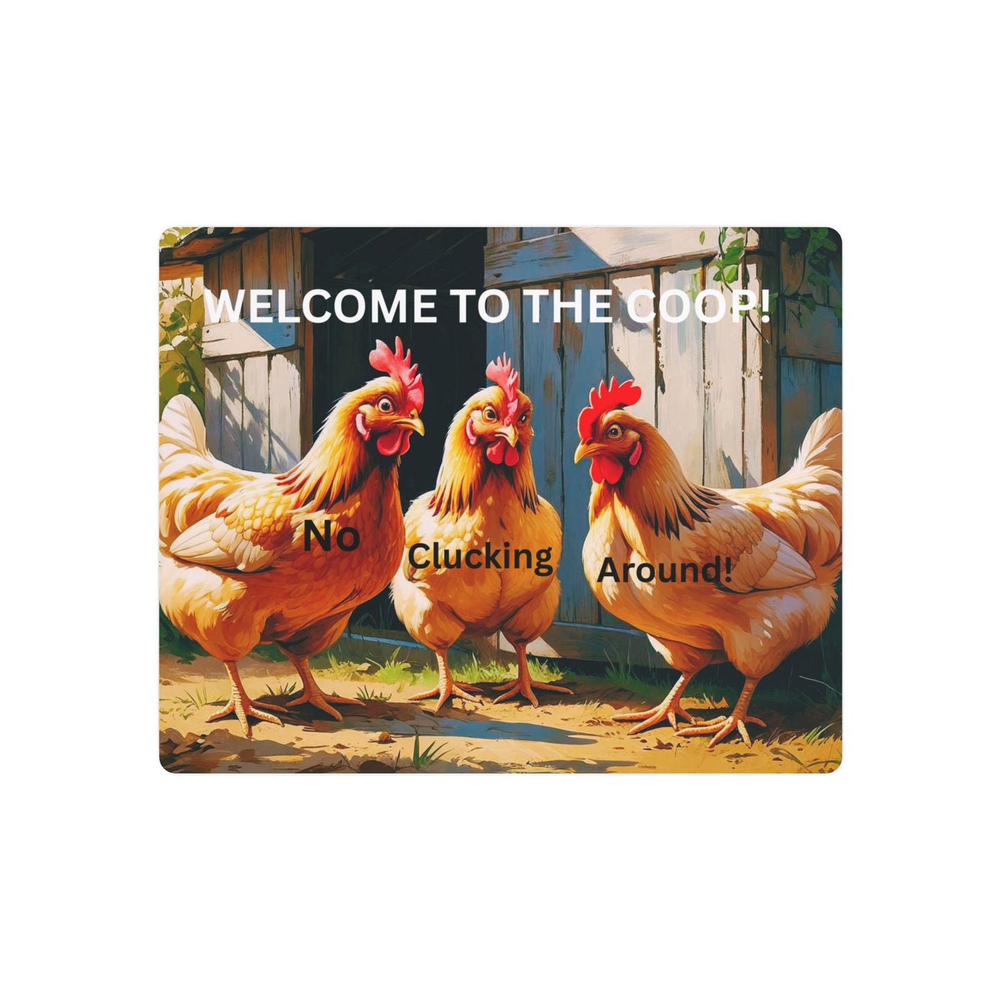 No Cluckin Around - Entryway Sign