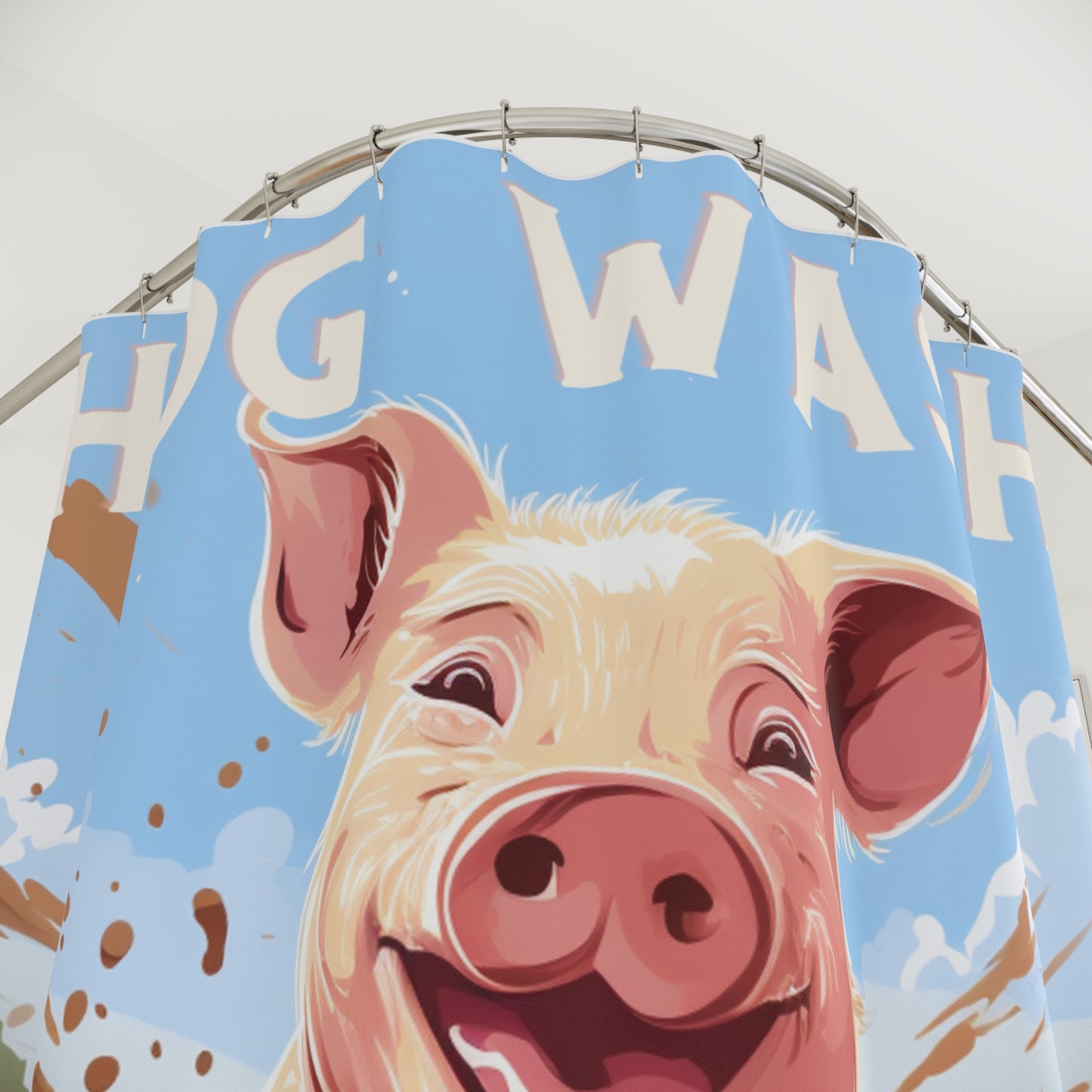 Hog Wash Shower Curtain
