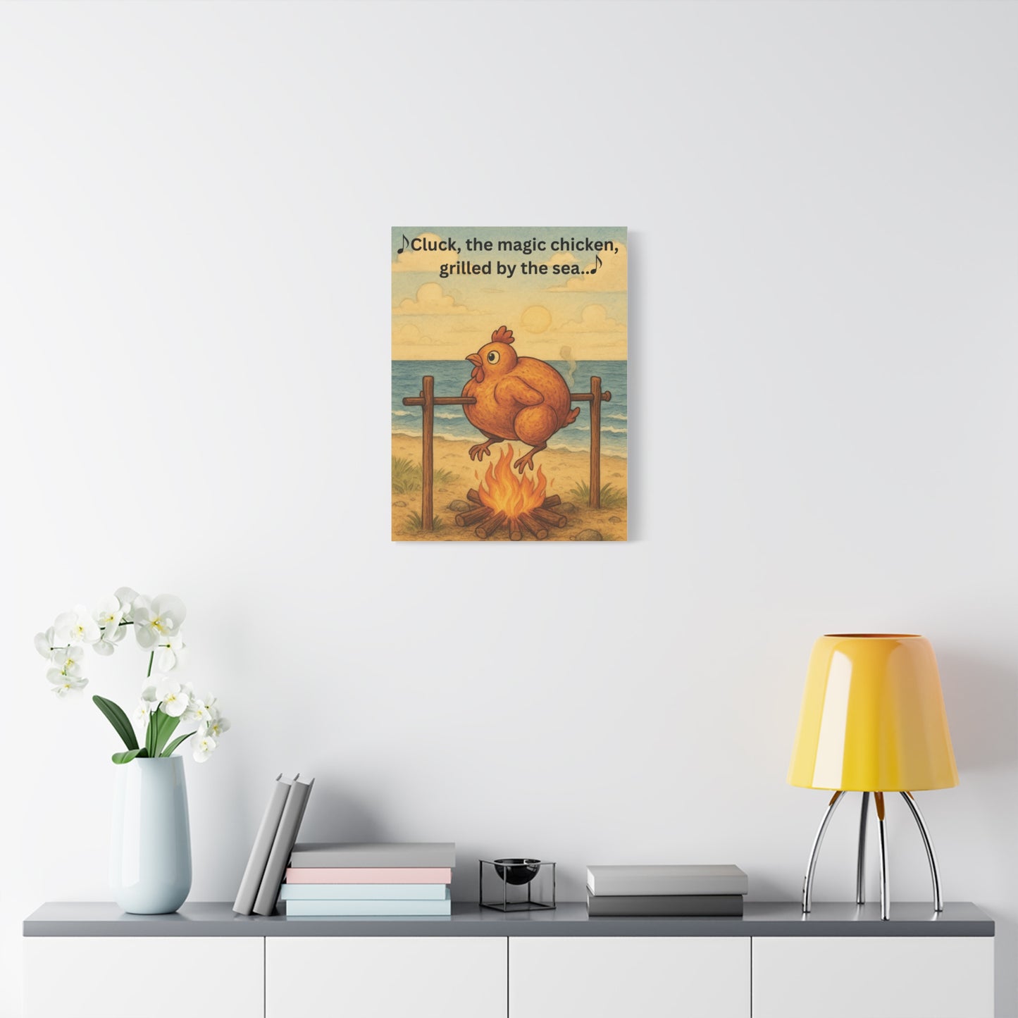 Cluck the Magic Chicken - Canvas Wall Art