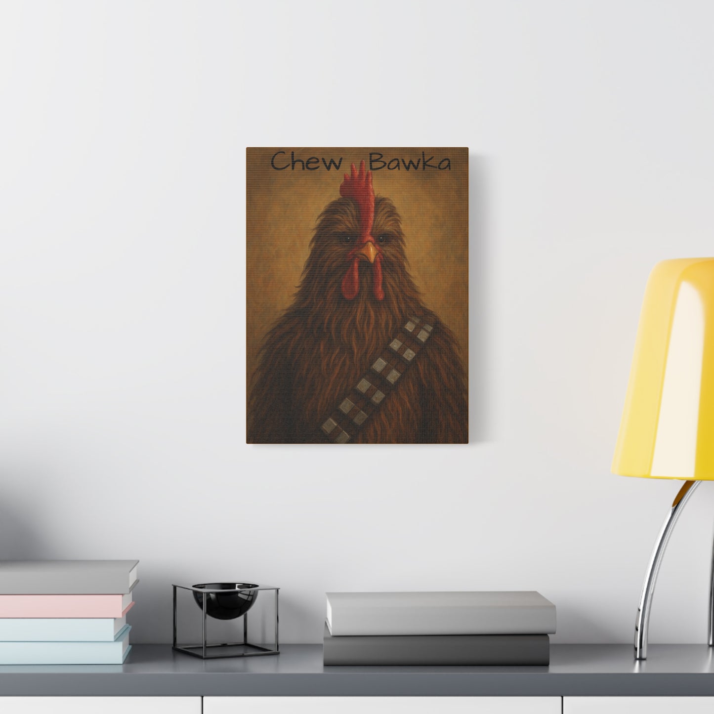 Canvas Print - Chew Bawka Chicken Costume Artwork