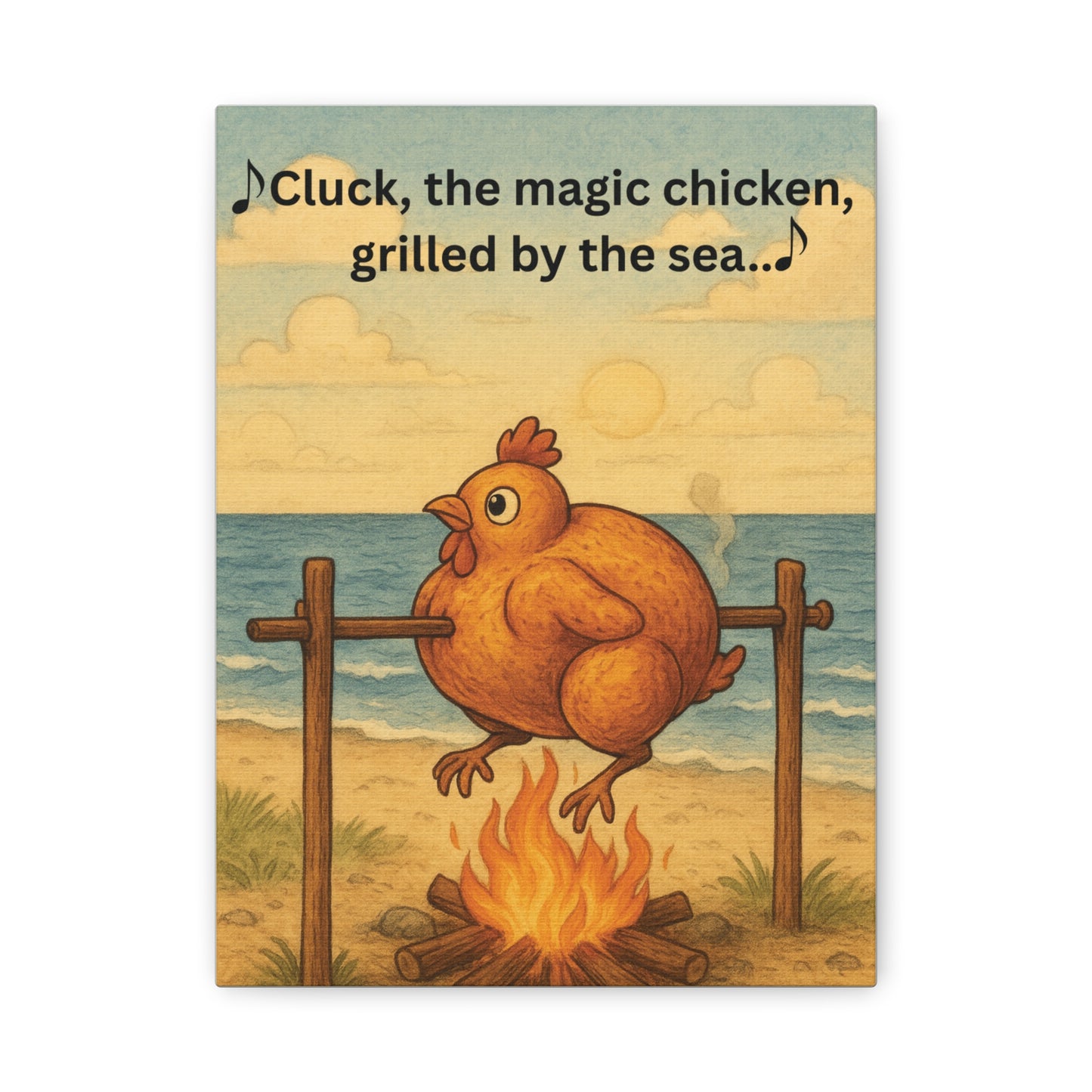 Cluck the Magic Chicken - Canvas Wall Art