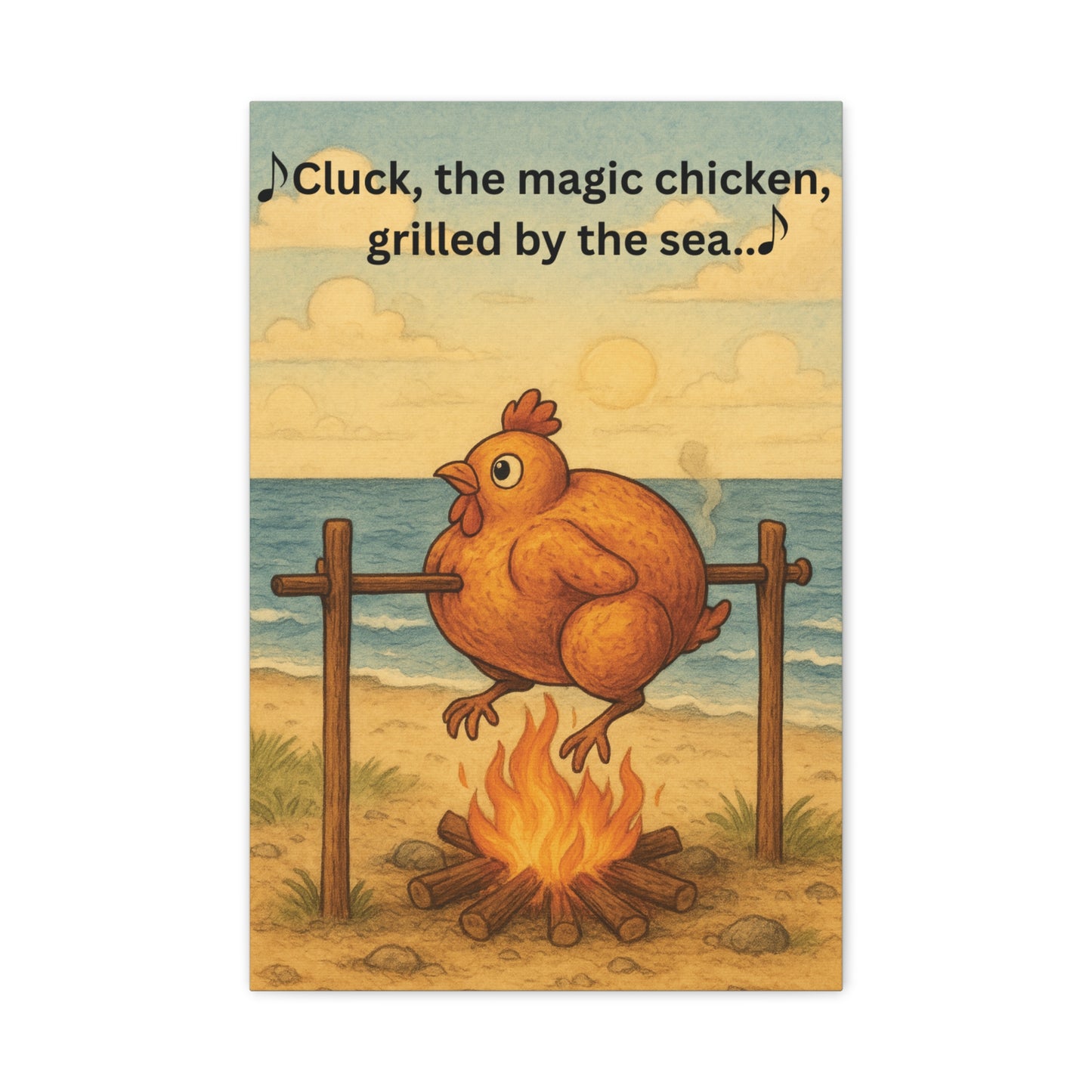 Cluck the Magic Chicken - Canvas Wall Art