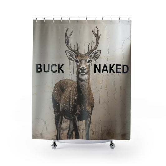 Buck Naked Shower Curtain