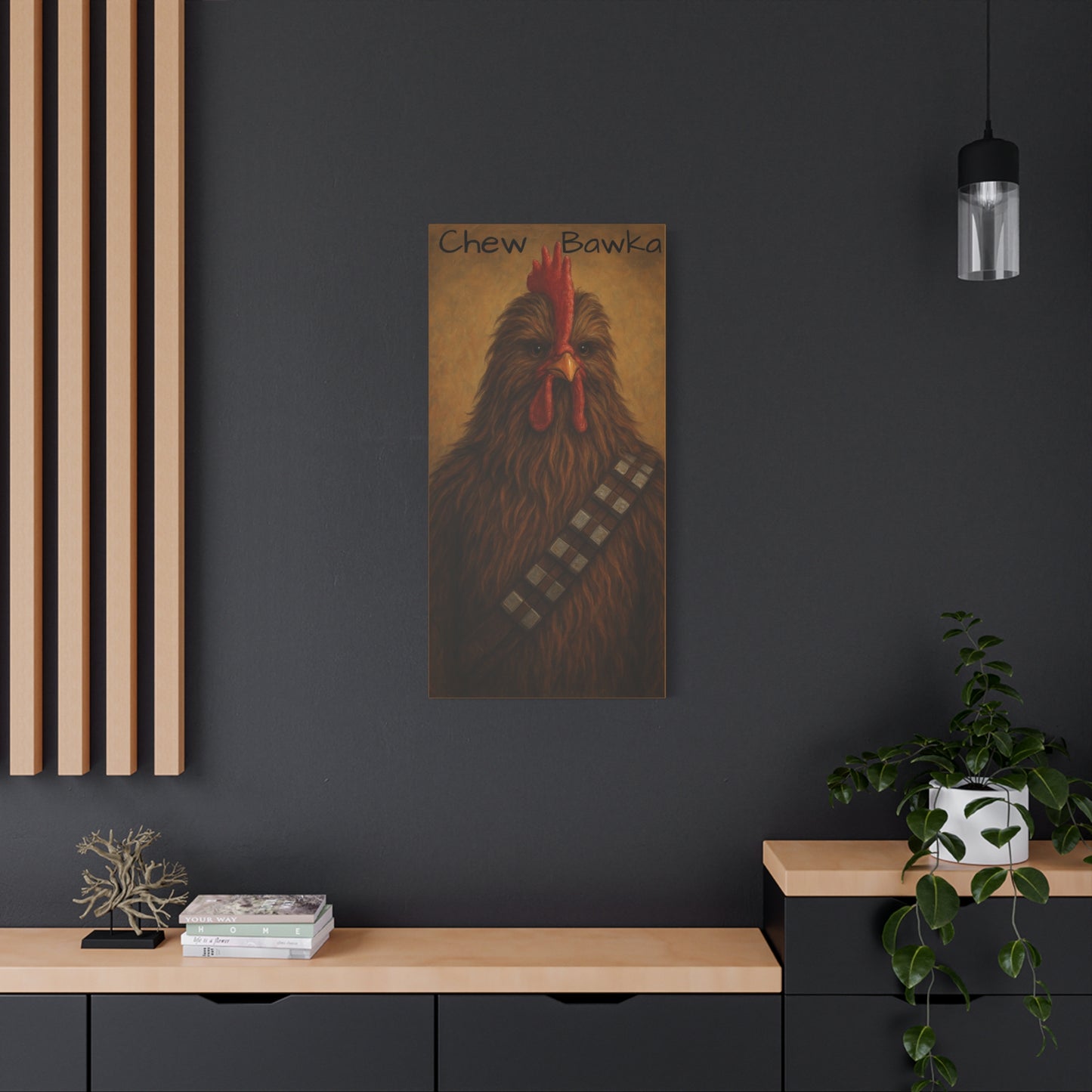 Canvas Print - Chew Bawka Chicken Costume Artwork