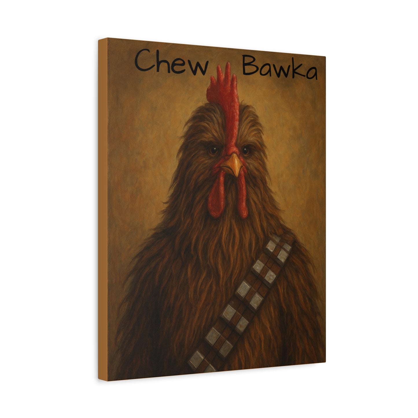 Canvas Print - Chew Bawka Chicken Costume Artwork