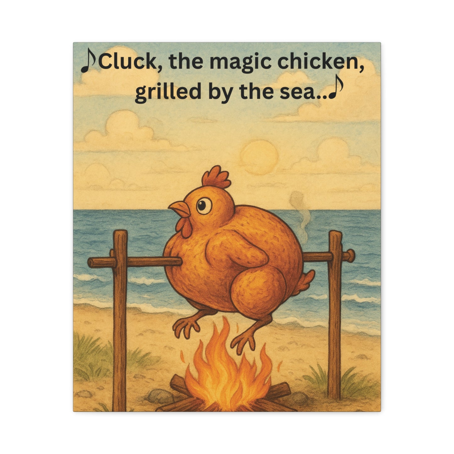 Cluck the Magic Chicken - Canvas Wall Art
