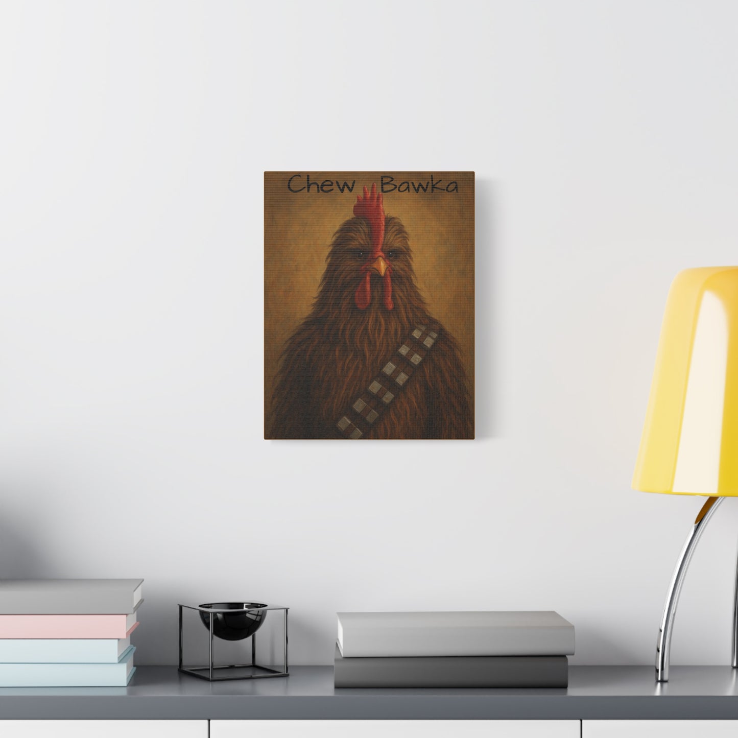 Canvas Print - Chew Bawka Chicken Costume Artwork
