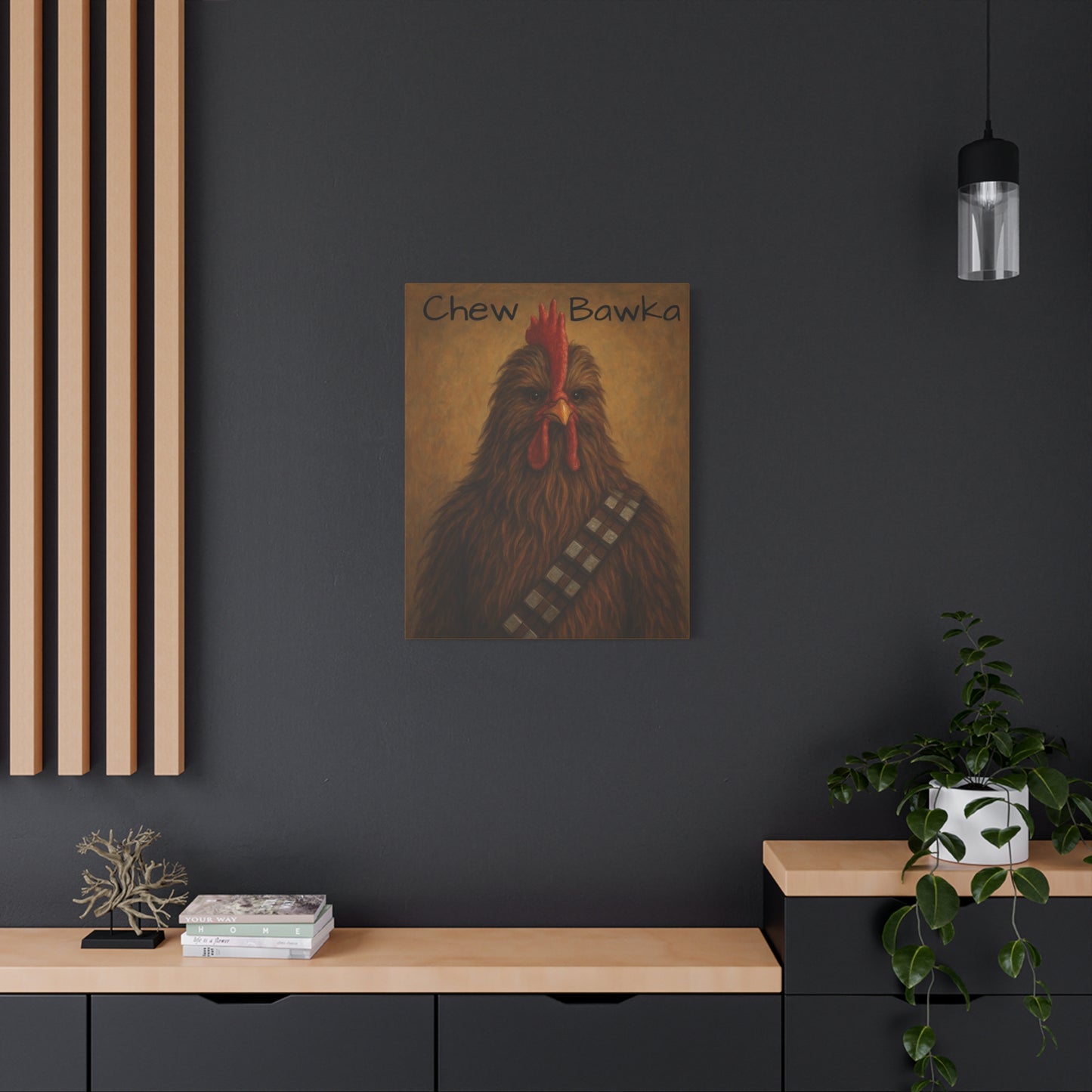 Canvas Print - Chew Bawka Chicken Costume Artwork