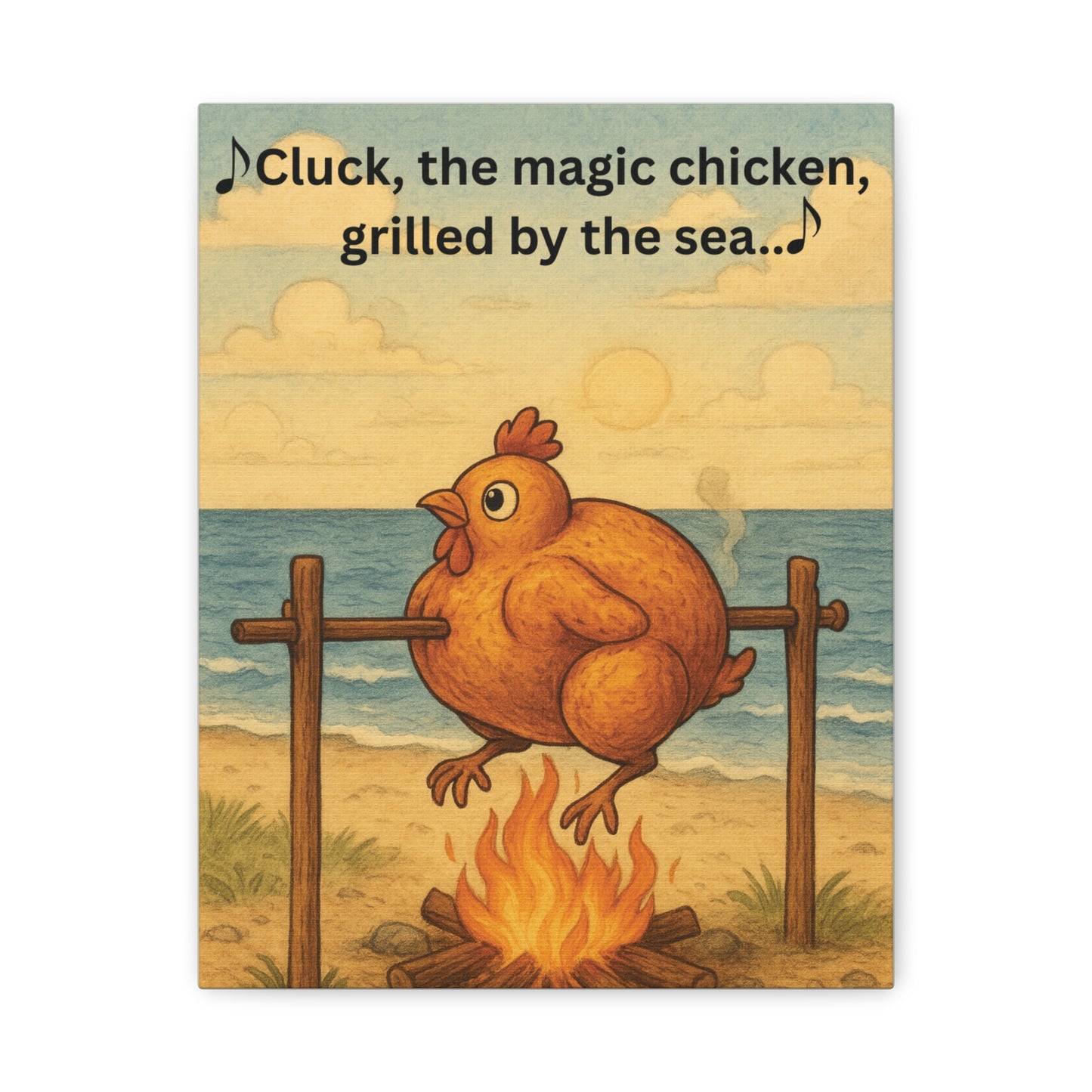 Cluck the Magic Chicken - Canvas Wall Art