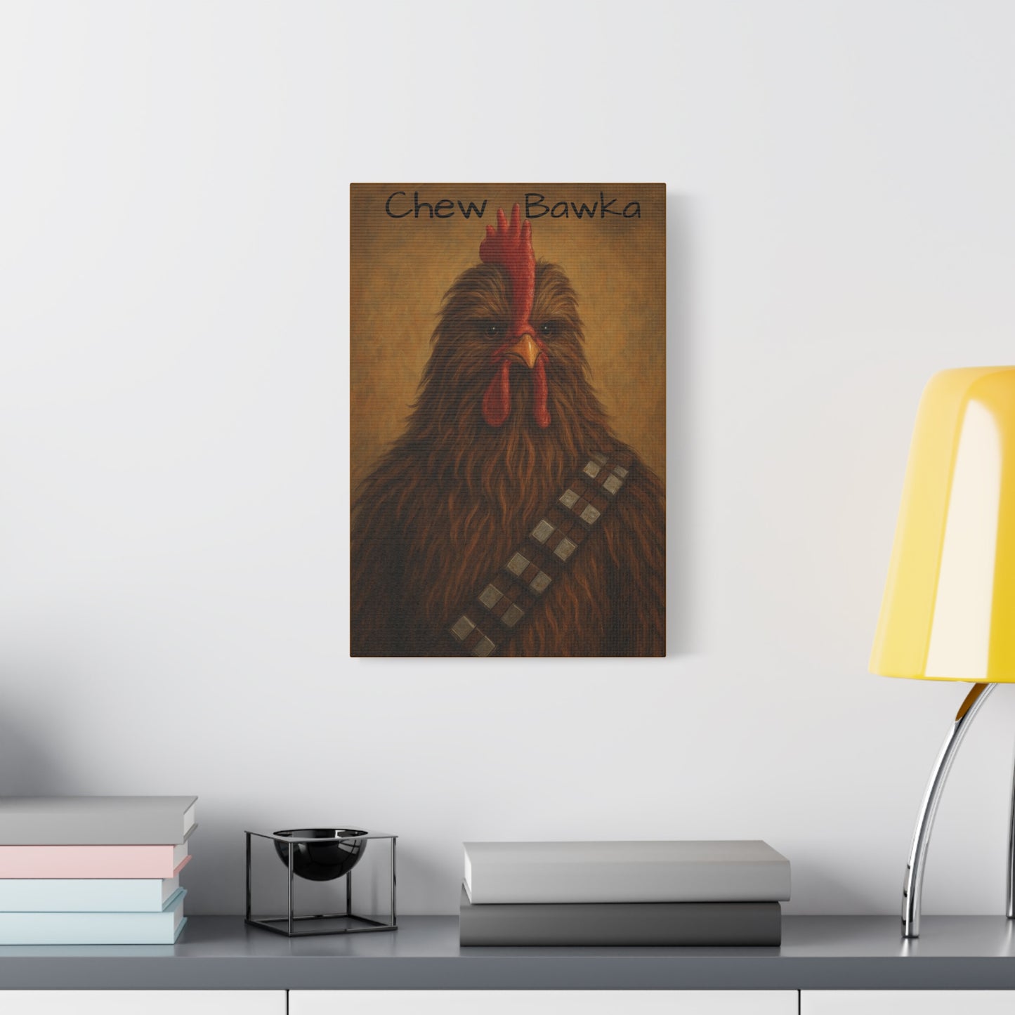 Canvas Print - Chew Bawka Chicken Costume Artwork