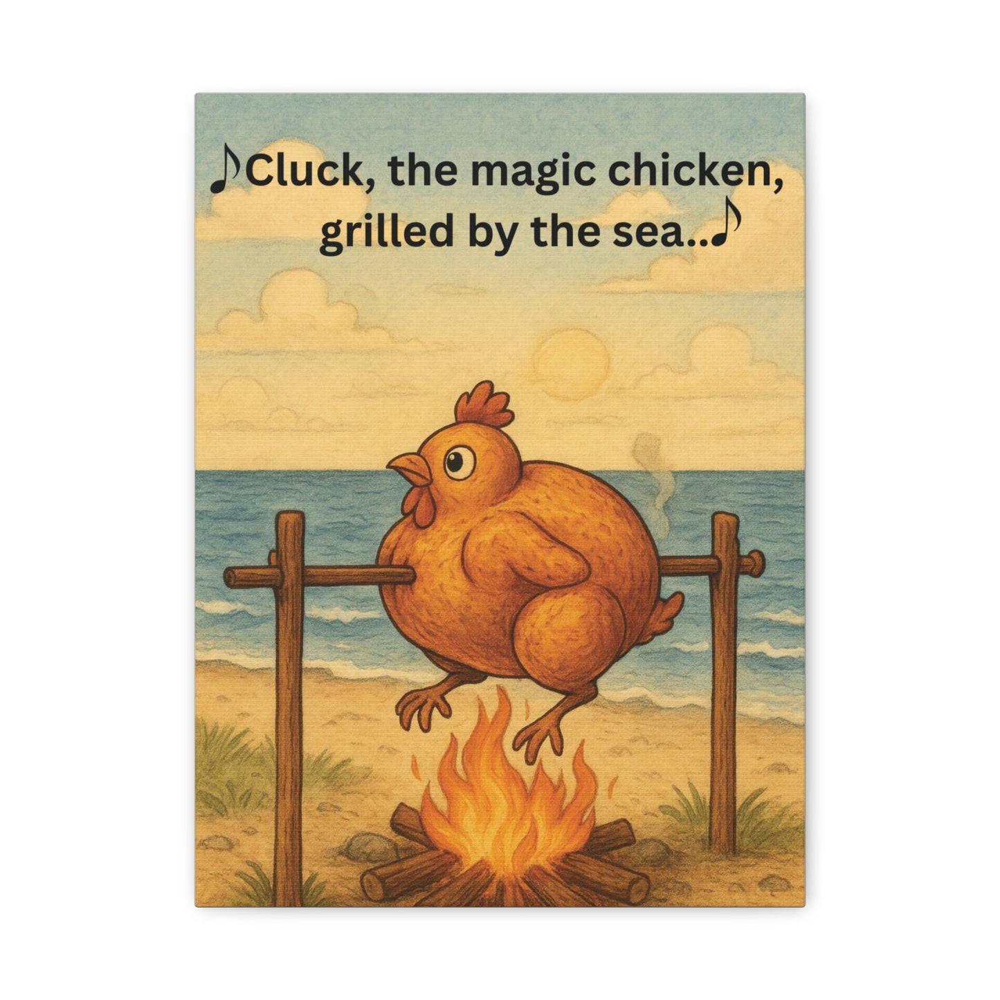Cluck the Magic Chicken - Canvas Wall Art