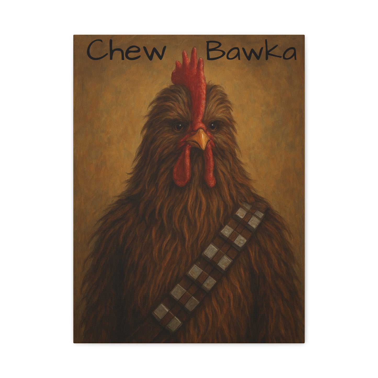 Canvas Print - Chew Bawka Chicken Costume Artwork