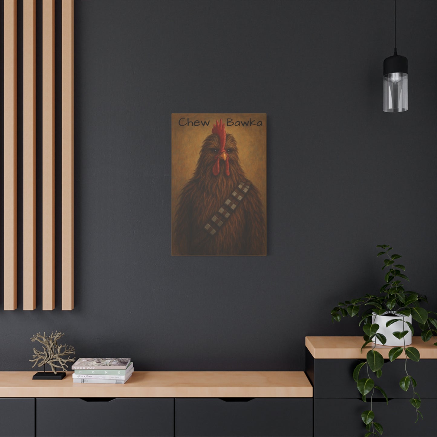 Canvas Print - Chew Bawka Chicken Costume Artwork