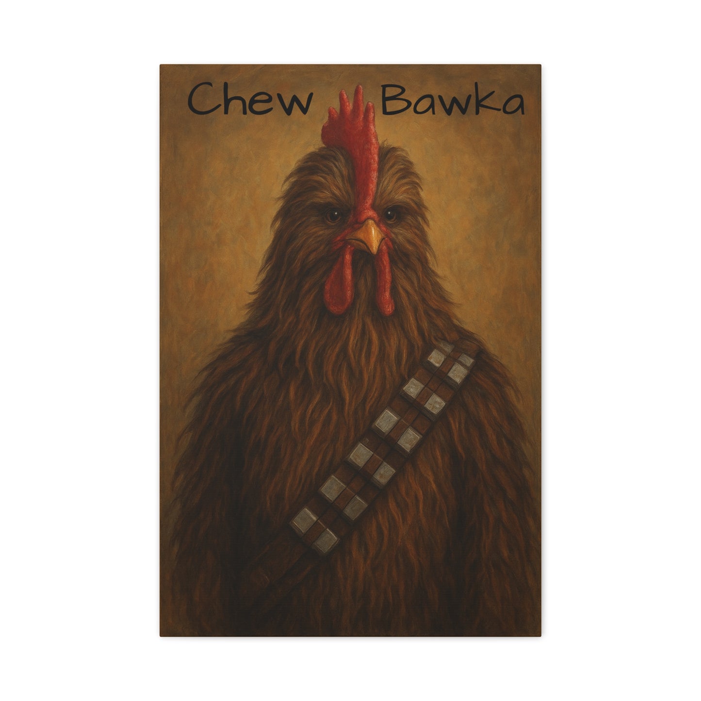Canvas Print - Chew Bawka Chicken Costume Artwork