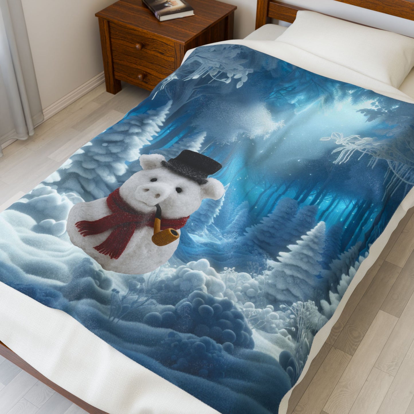 Crusty the Snow Pig Plush Blanket