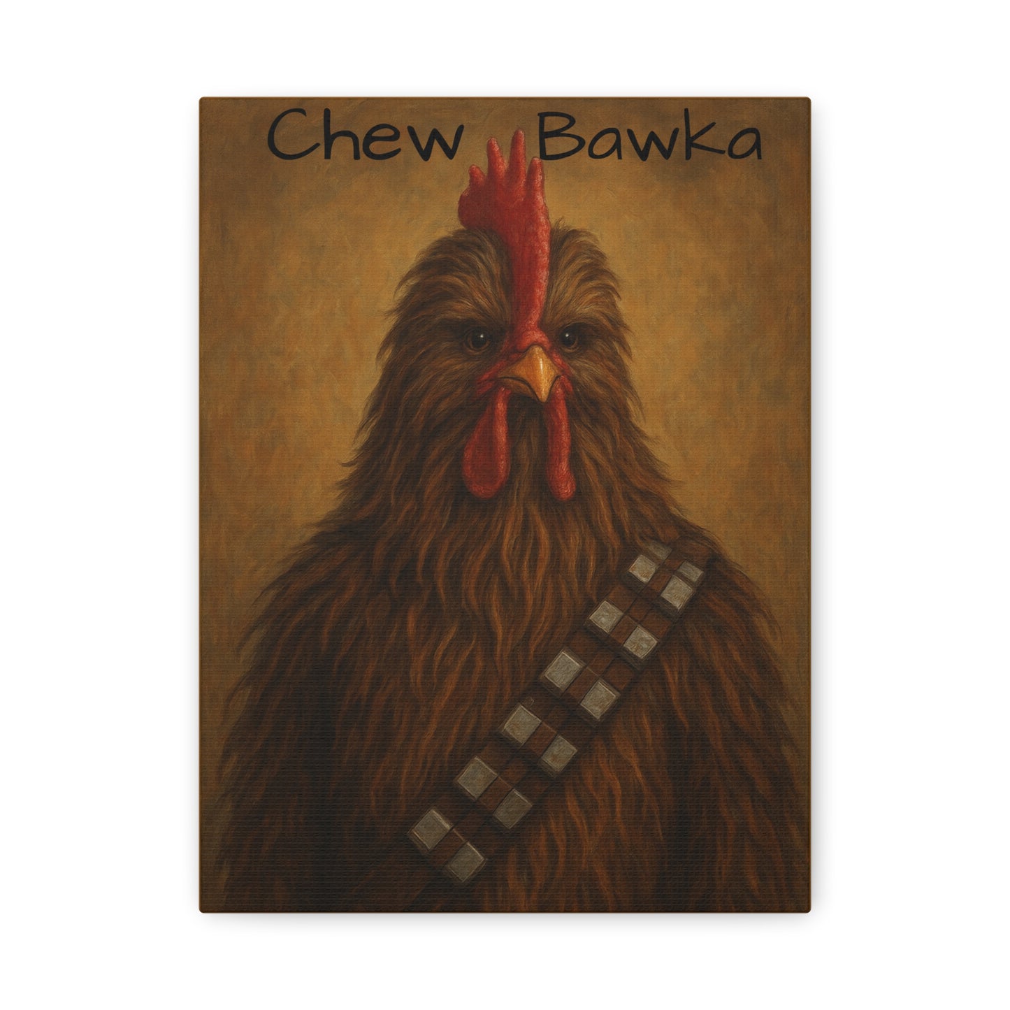 Canvas Print - Chew Bawka Chicken Costume Artwork