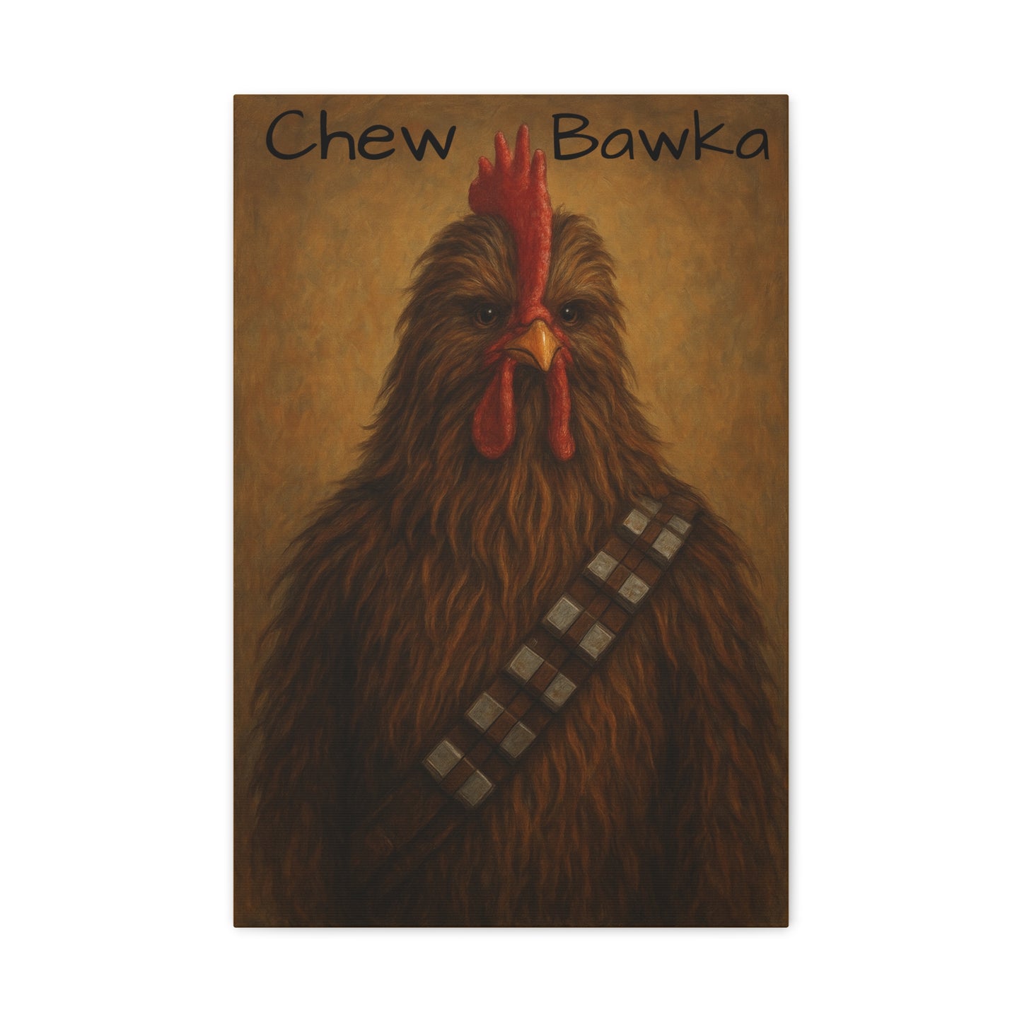 Canvas Print - Chew Bawka Chicken Costume Artwork