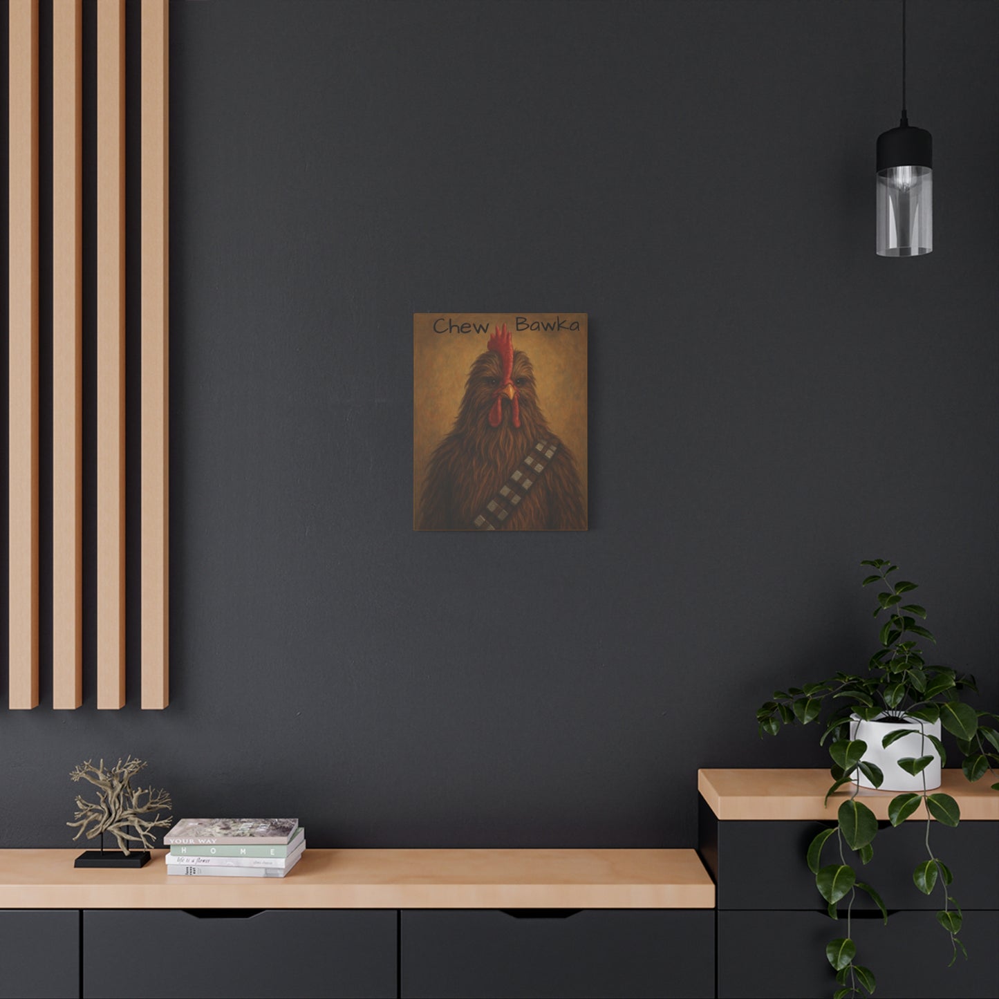 Canvas Print - Chew Bawka Chicken Costume Artwork