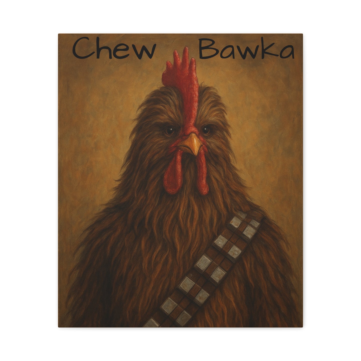 Canvas Print - Chew Bawka Chicken Costume Artwork