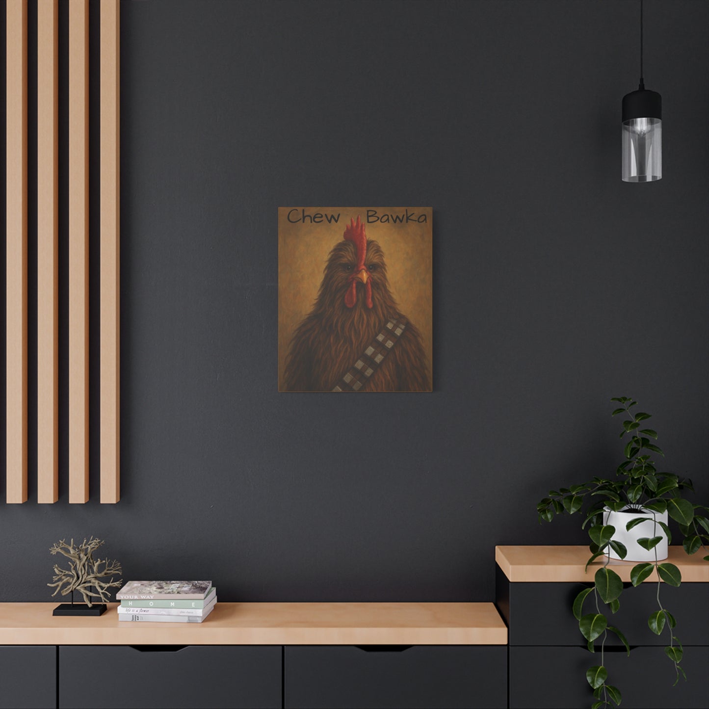 Canvas Print - Chew Bawka Chicken Costume Artwork