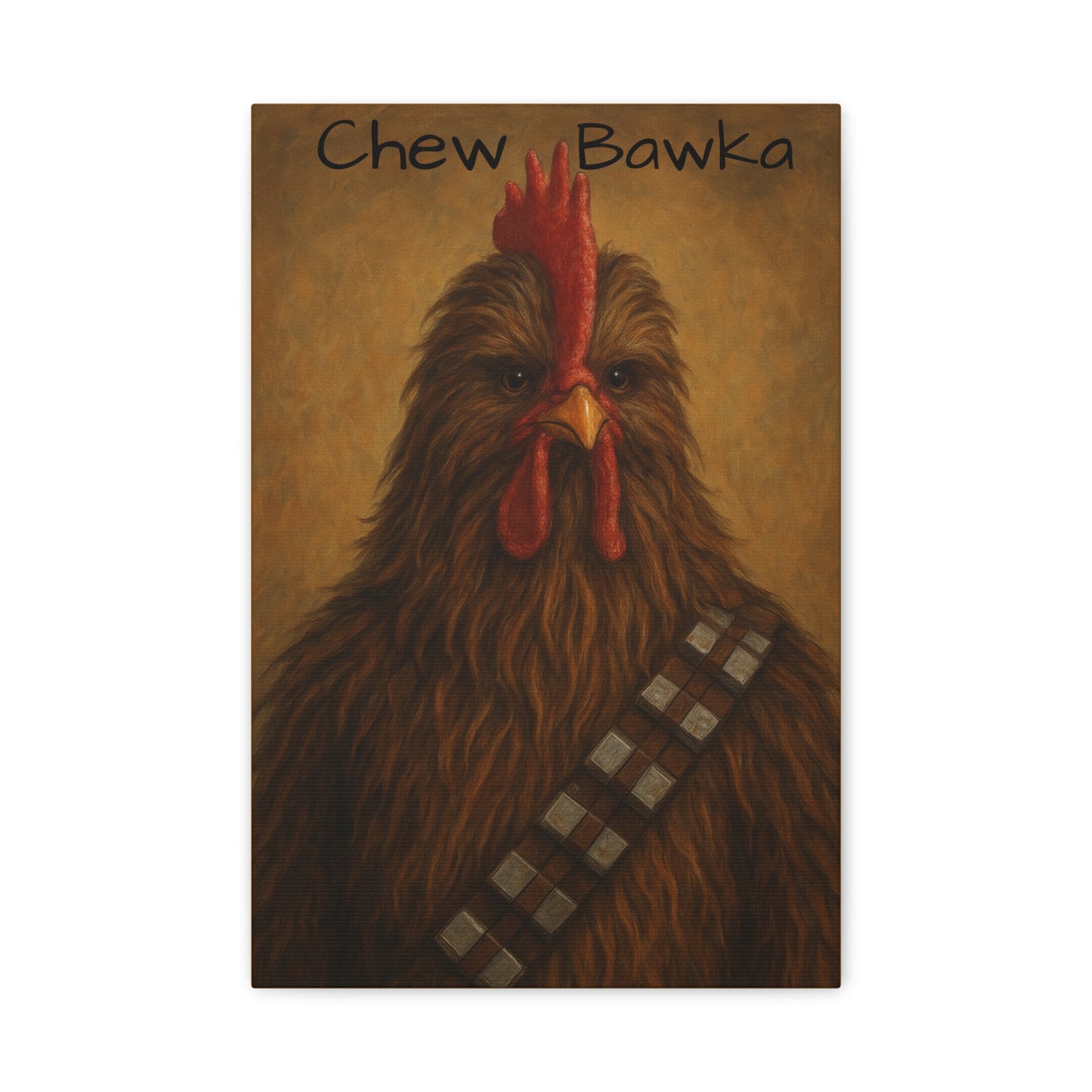 Canvas Print - Chew Bawka Chicken Costume Artwork
