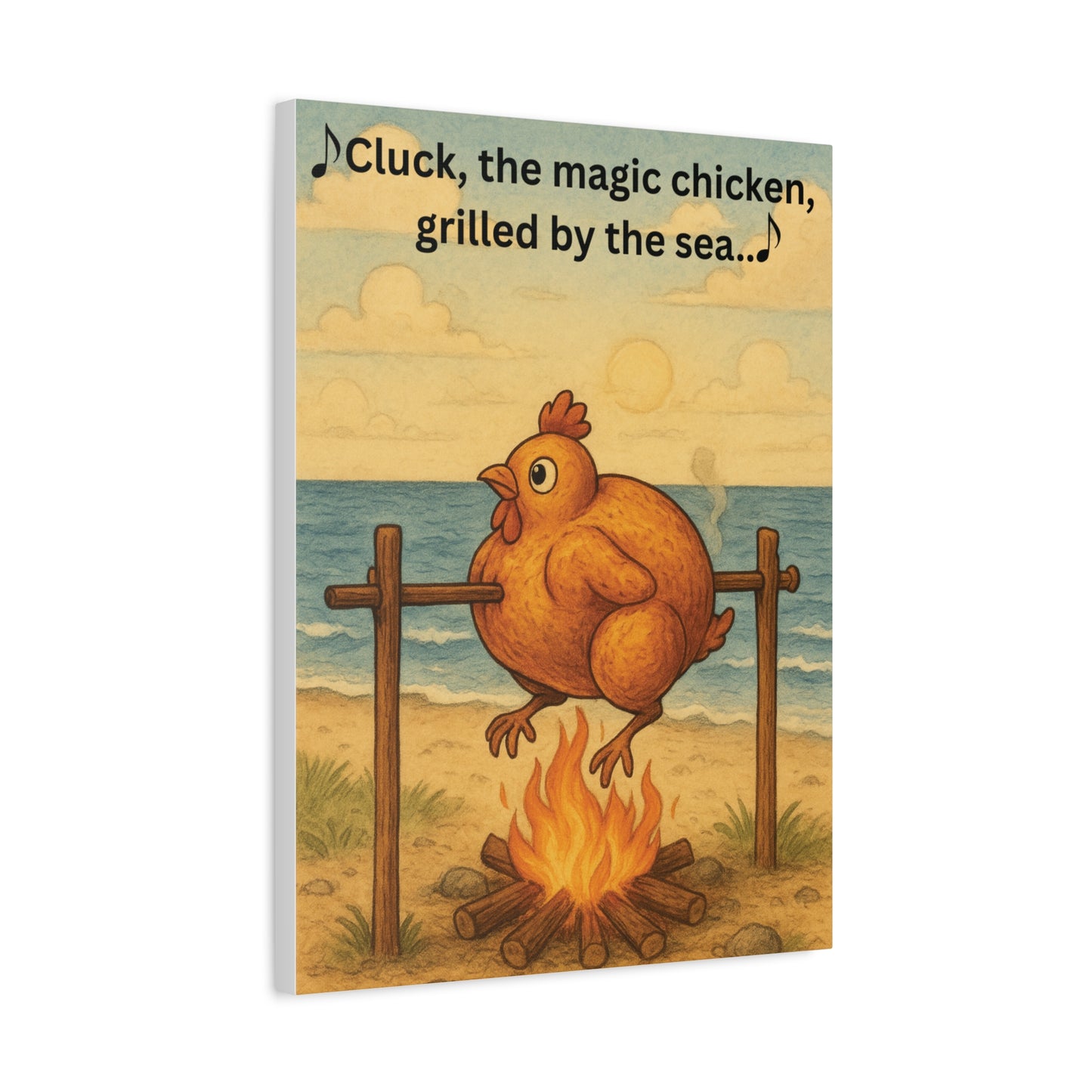 Cluck the Magic Chicken - Canvas Wall Art
