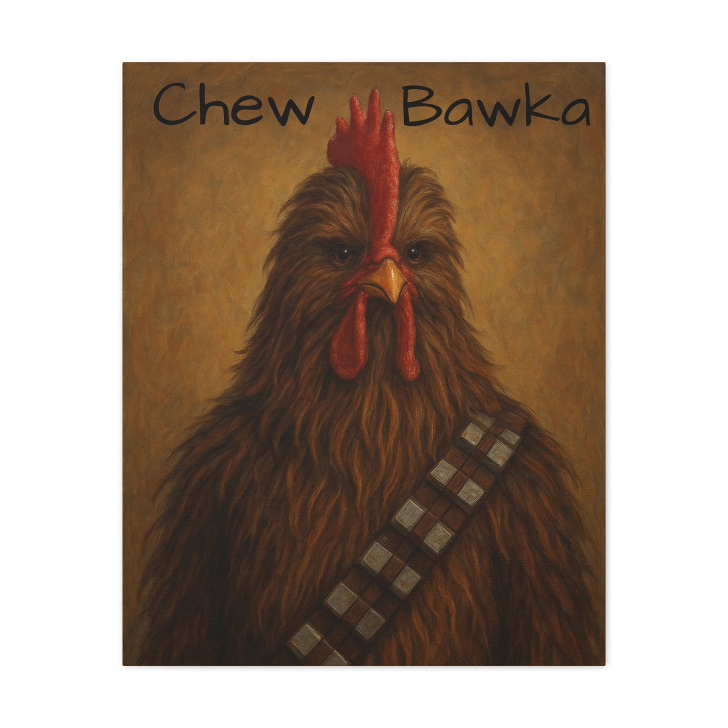 Canvas Print - Chew Bawka Chicken Costume Artwork