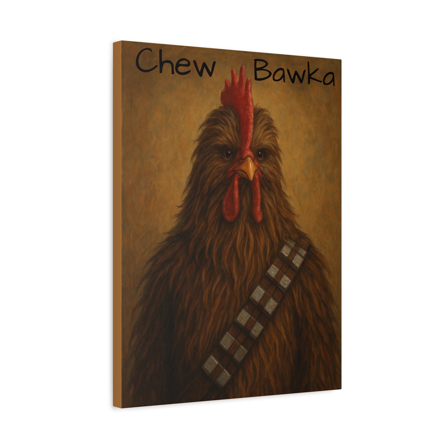 Canvas Print - Chew Bawka Chicken Costume Artwork